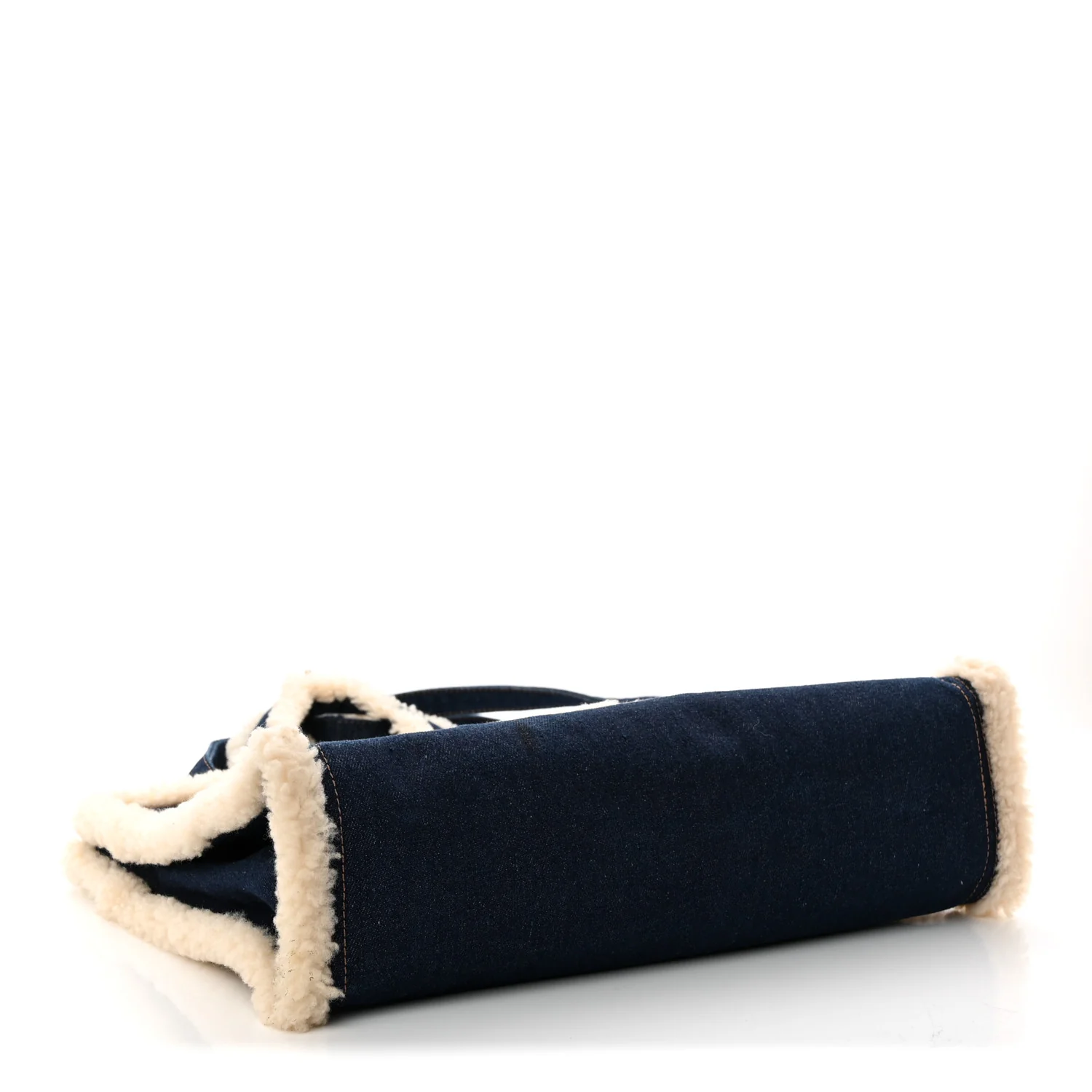 X UGG Denim Shearling Medium Shopping Bag Raw Denim - Top Club