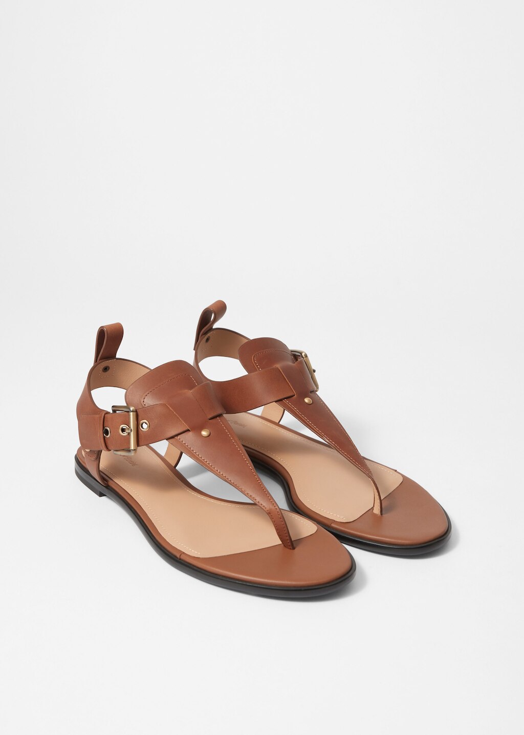 & Other Stories ANKLE-STRAP LEATHER SANDALS