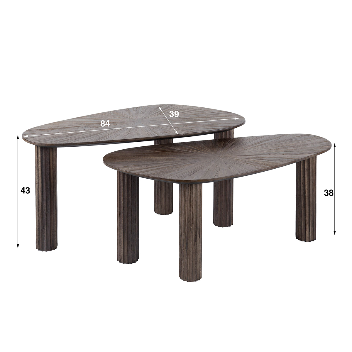 Salontafel Kib Duo Organisch - set van 2