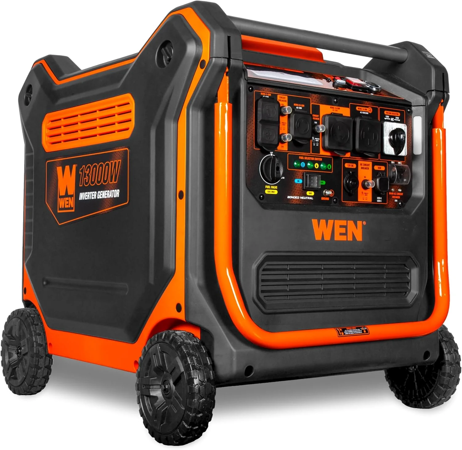 WEN 14,500-Watt 120V/240V Tri-Fuel Generator for Gas Propane Natural Gas Transfer-Switch Ready