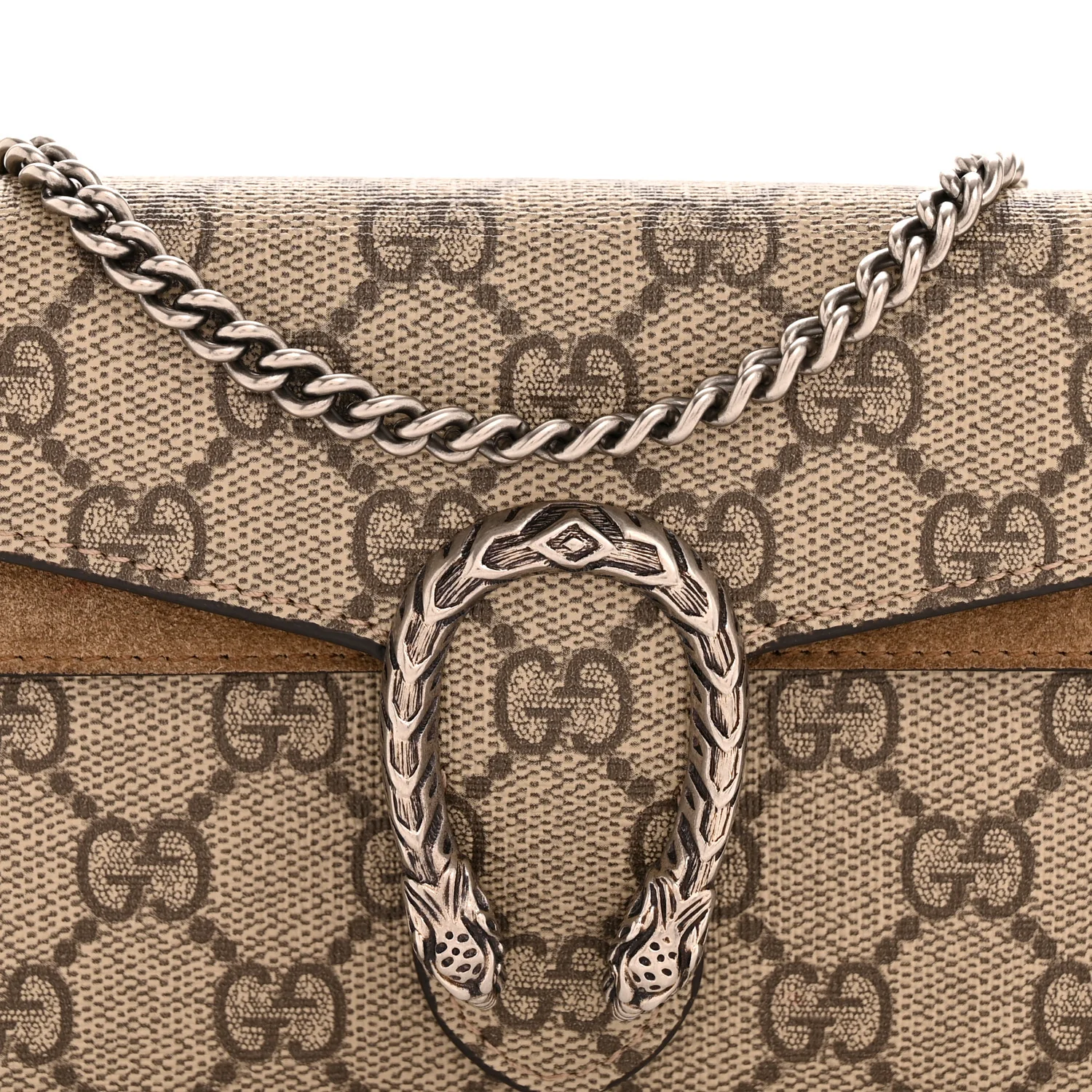 GG Supreme Monogram Super Mini Dionysus Shoulder Bag Taupe - Top Club
