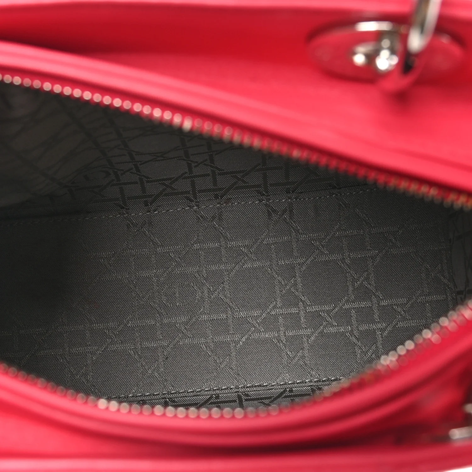 Lambskin Cannage Medium Lady Dior Fuchsia - Top Club