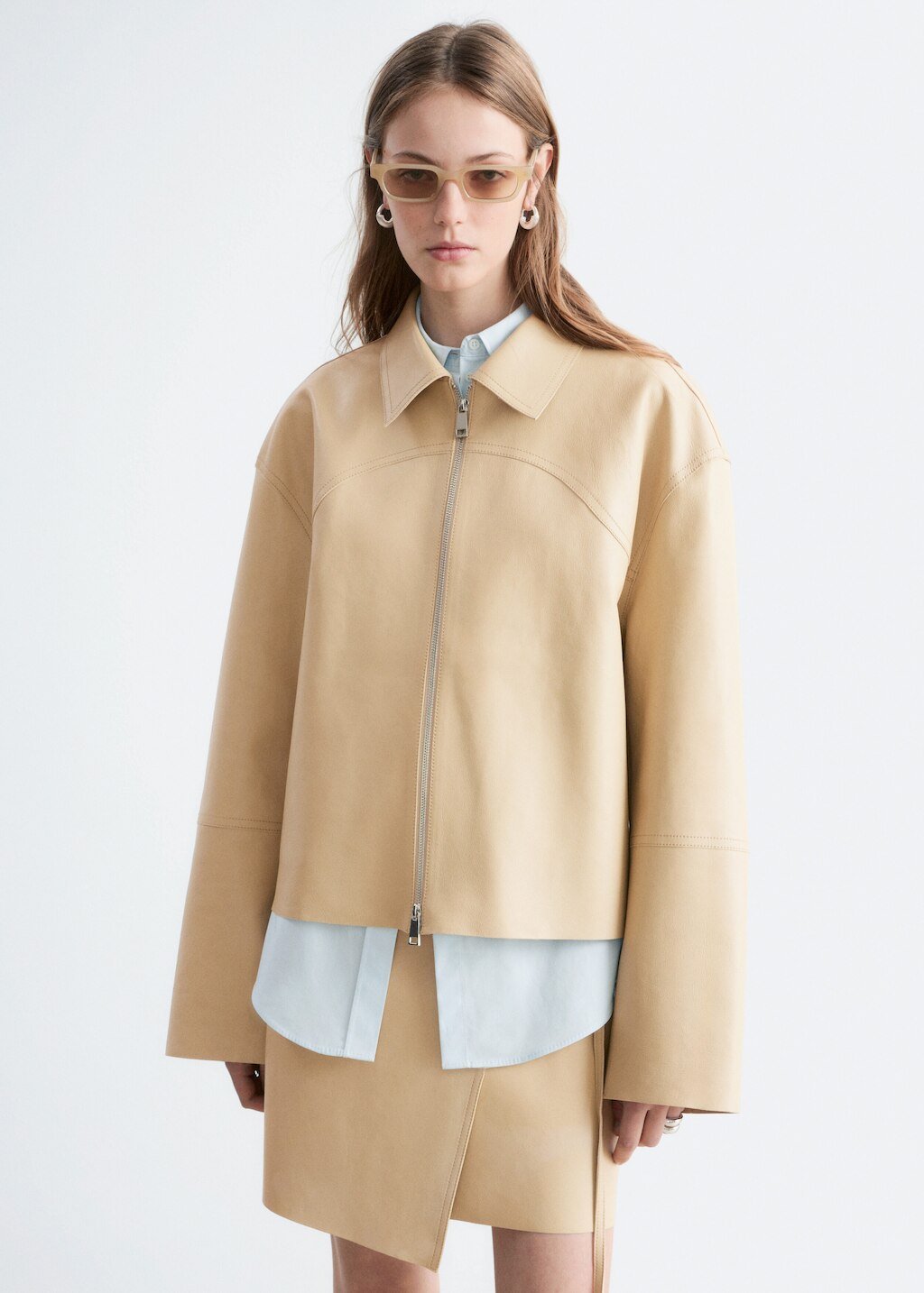 & Other Stories RELAXED LEATHER JACKET