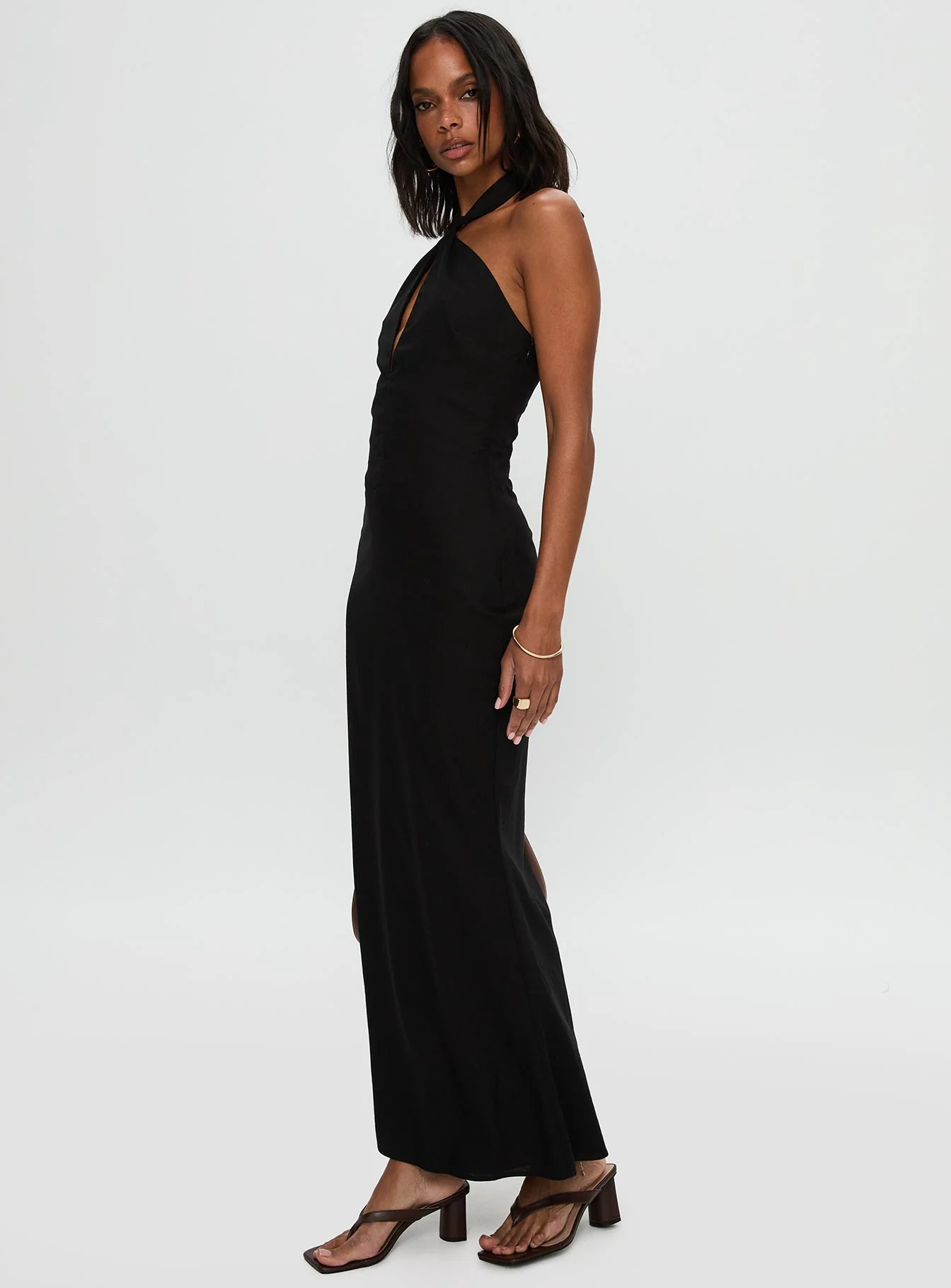 Rapture Halter Maxi Dress Black