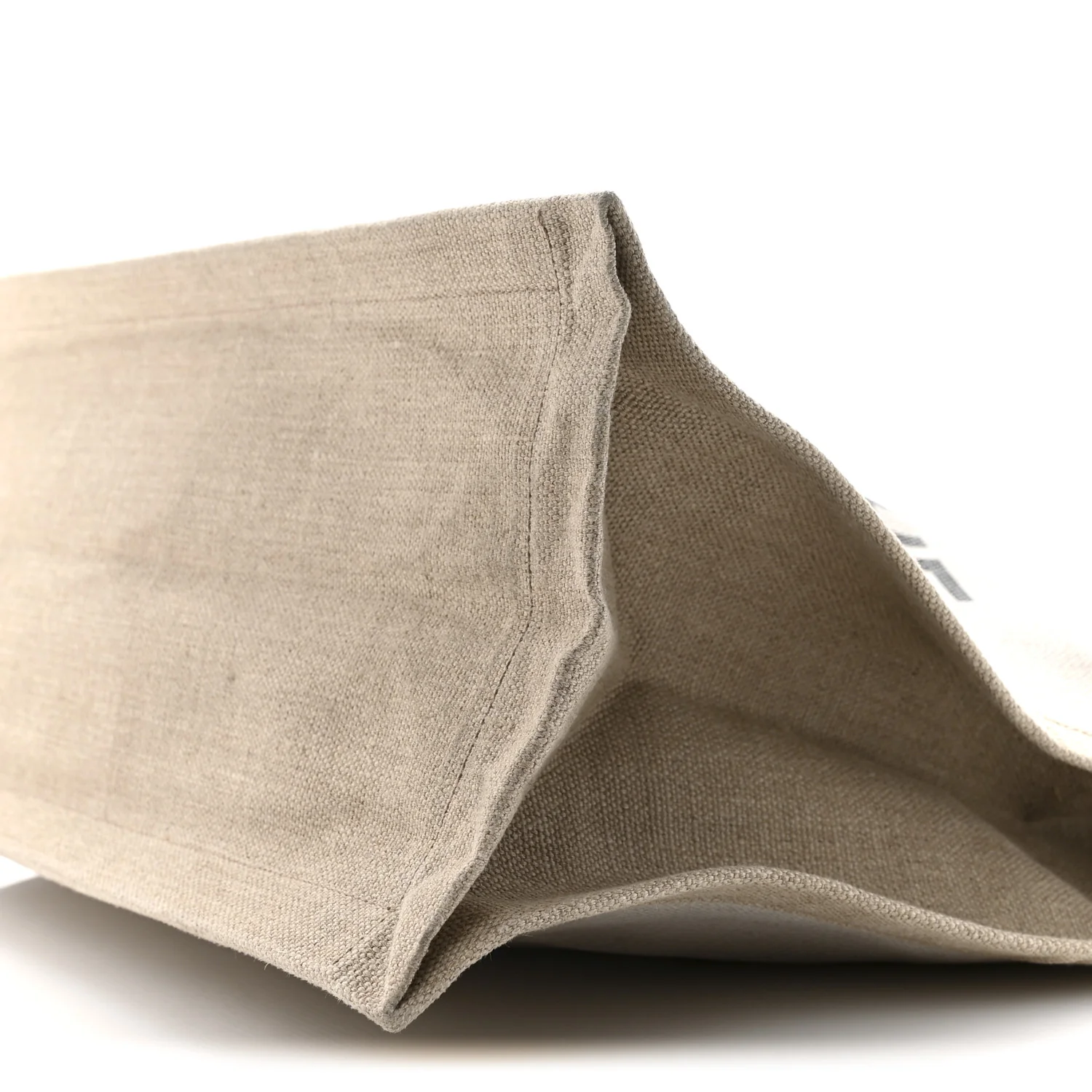 Linen Calfskin Rive Gauche Tote Greggio Natural - Top Club