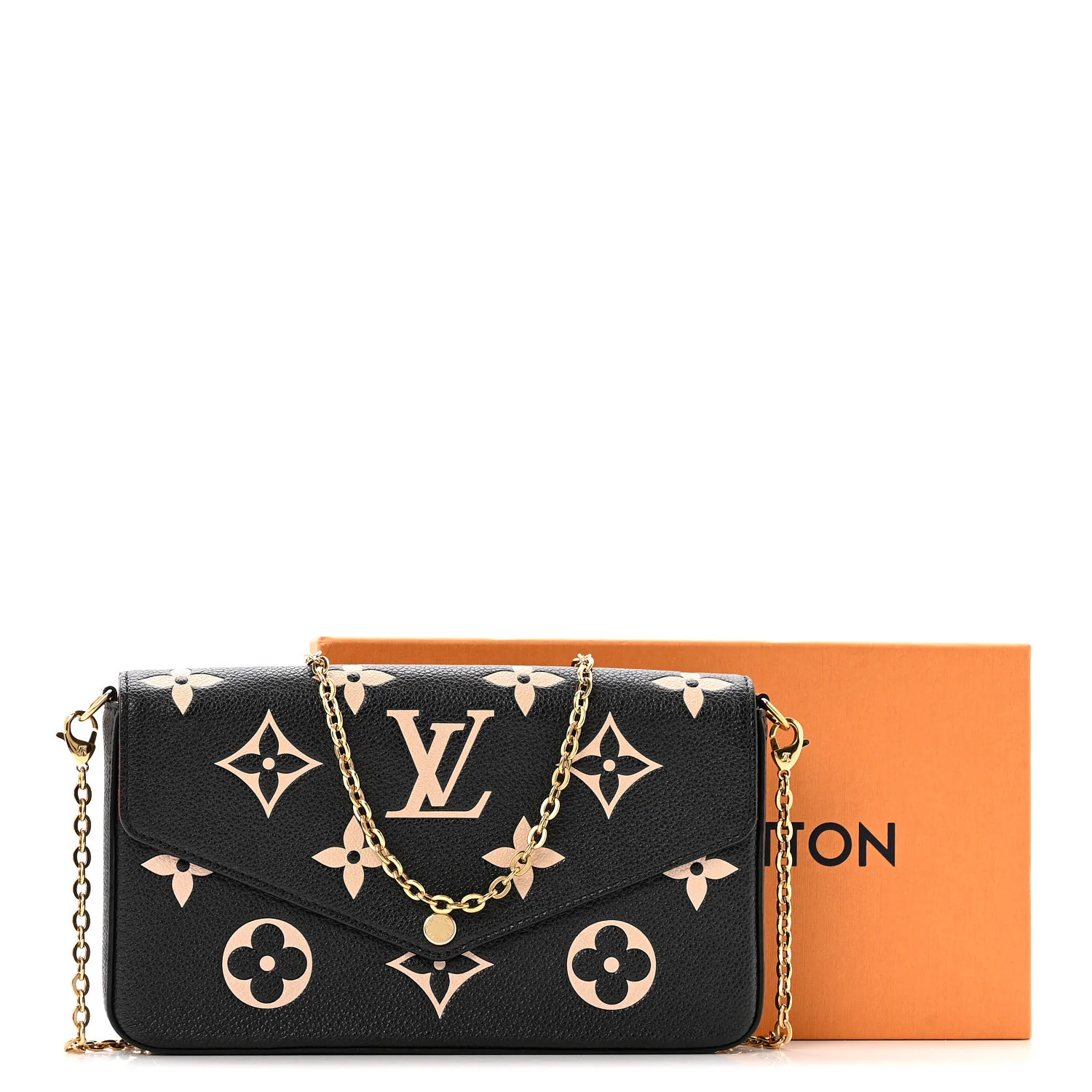 Empreinte Monogram Giant Felicie Pochette Black Beige - Top Club