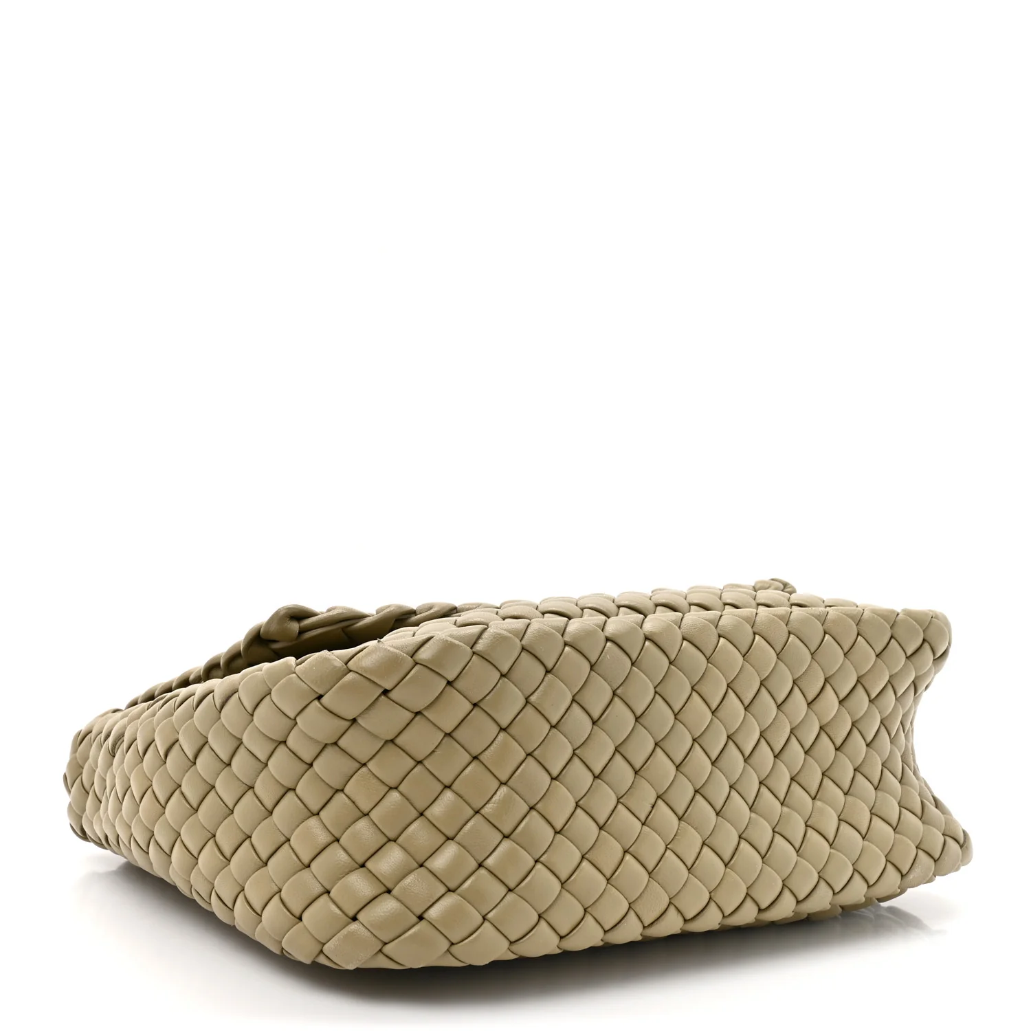 Nappa Intrecciato Small Cobble Shoulder Bag Camel - Top Club