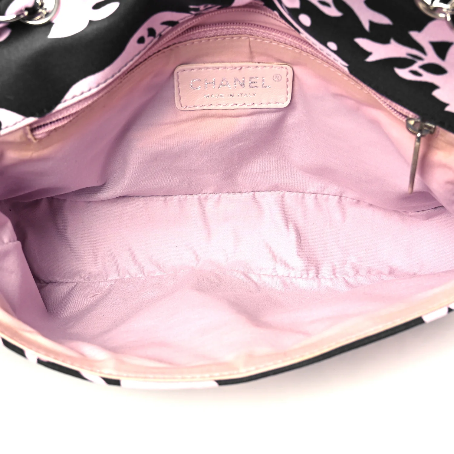Printed Fabric East West Flap Black Pink - Top Club