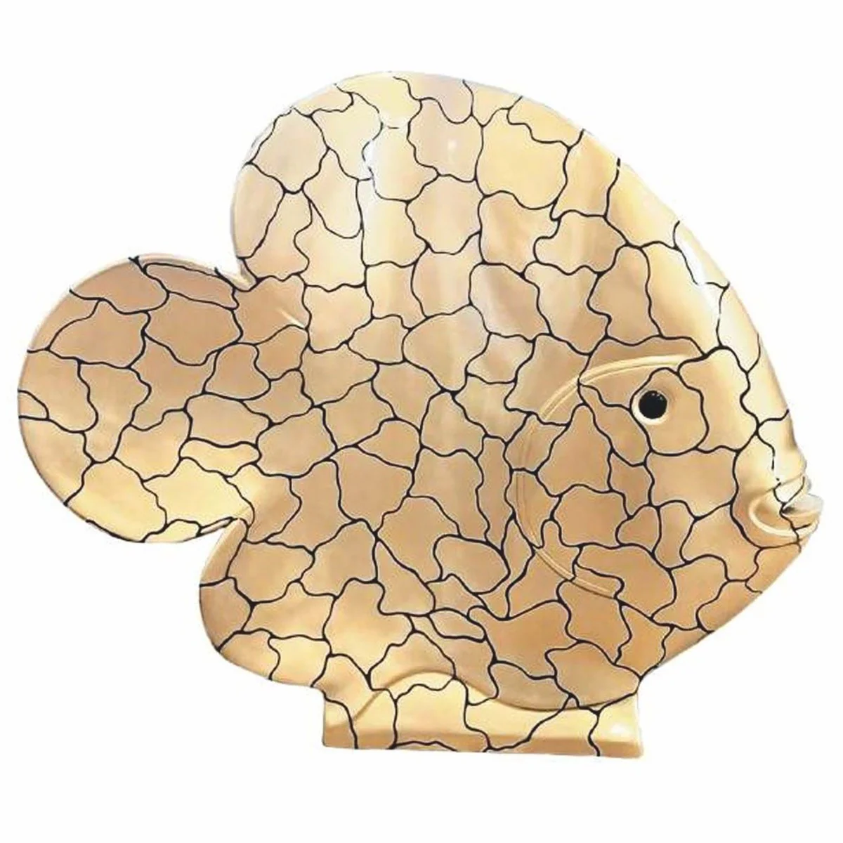 XXL decorative sculpture fish gold / black H. 110 cm - decorative figure