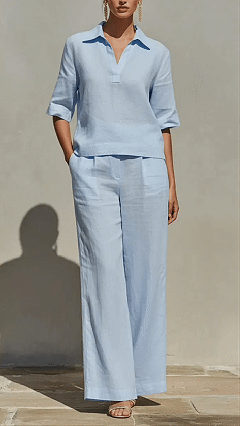 New Arrivals🔥Women's Solid Cotton Linen Two-Piece Set - Nordfashionstorm - Women's Clothing, Fashion for You - Nordfashionstorm.com