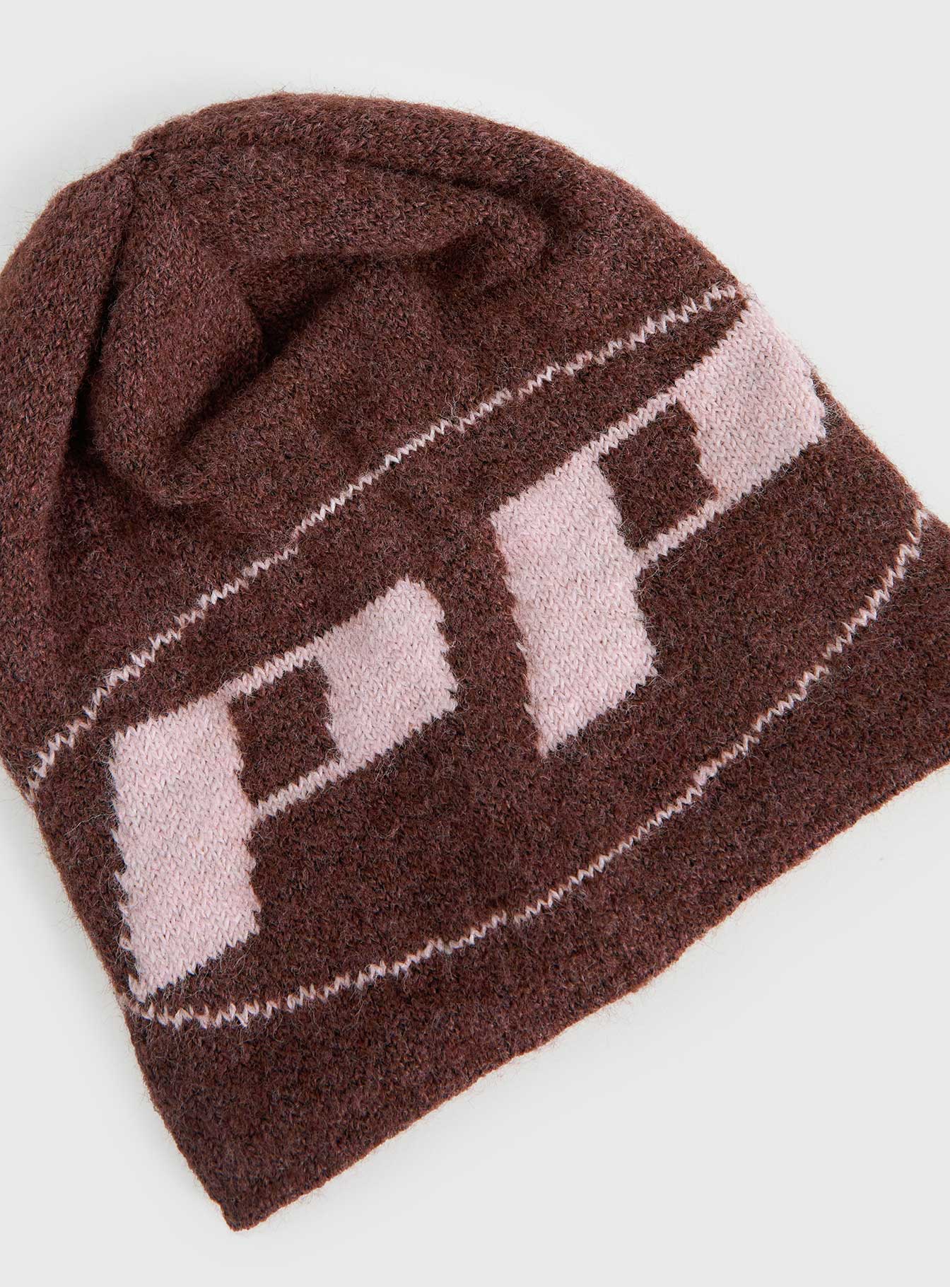 Rhiara Beanie Brown / Pink