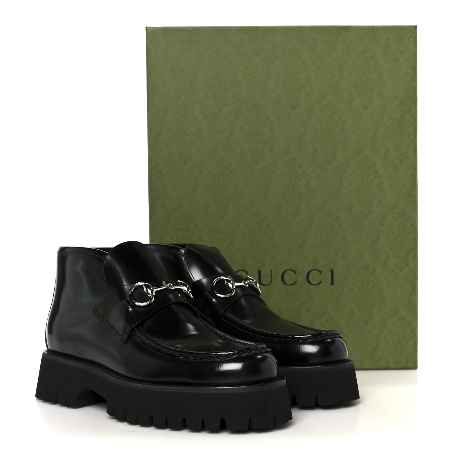Cordovan Lux Womens Horsebit Platform Ankle Boots 38 Black - Top Club