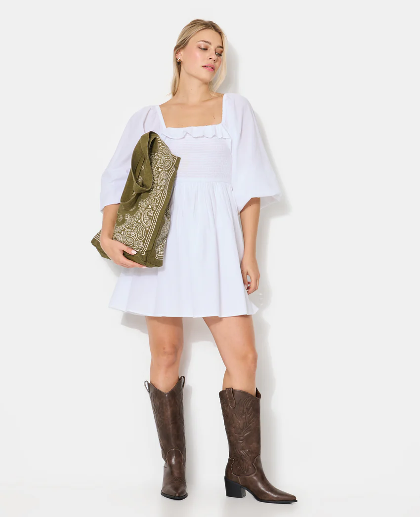 Pimkie Robe courte en popeline avec manches ballons
