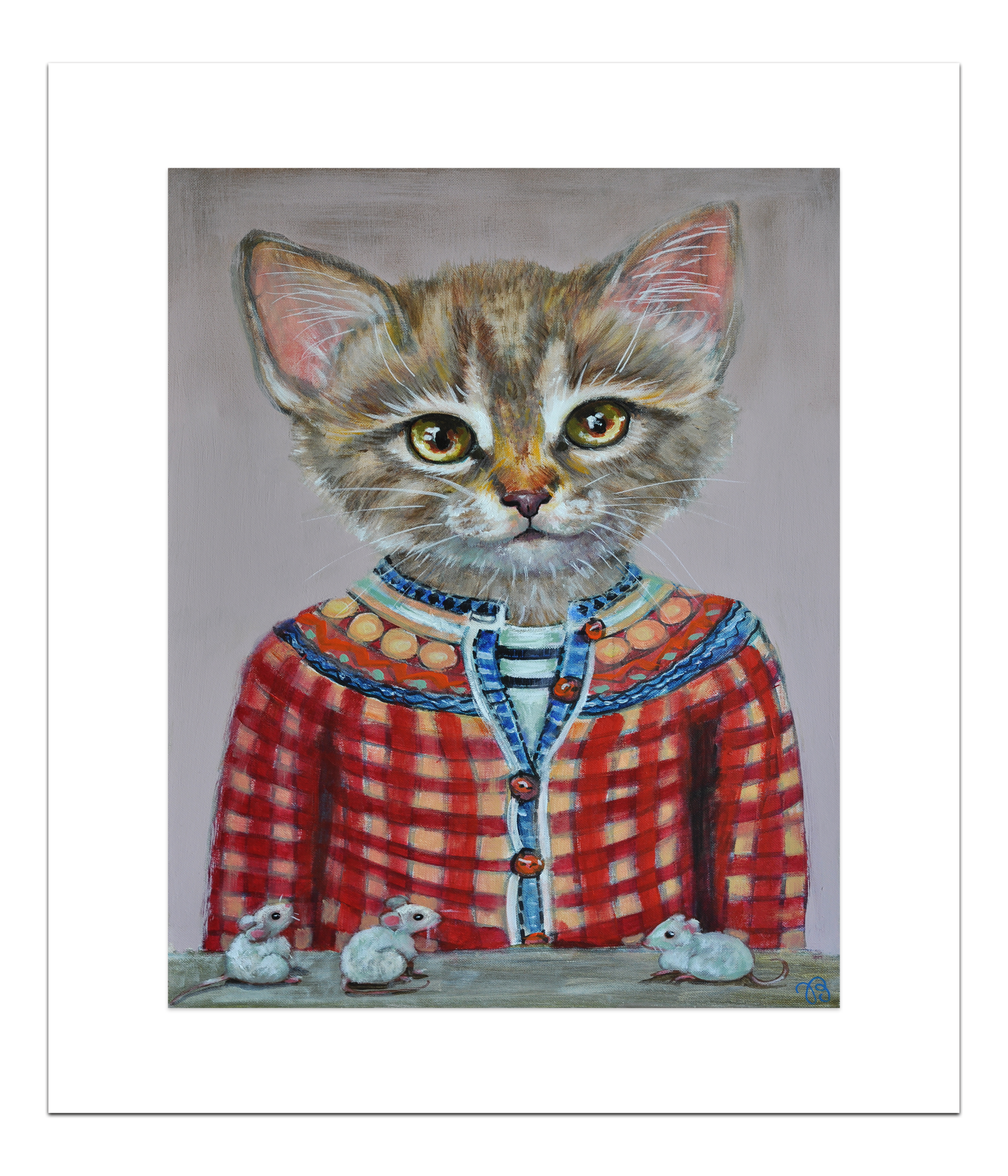 Poster Kitty en de Muizen 40 x 50 cm