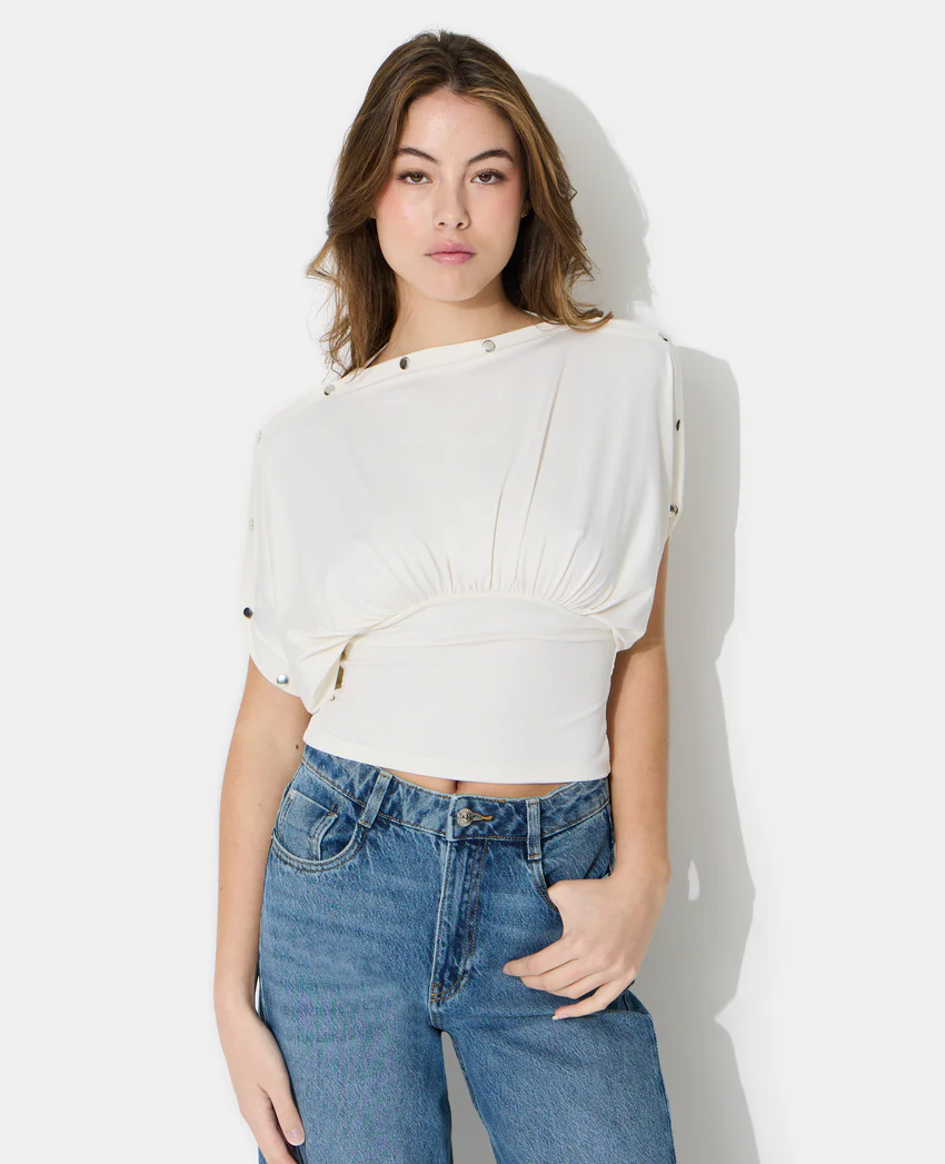Pimkie Top manches chauve-souris avec détails pressions