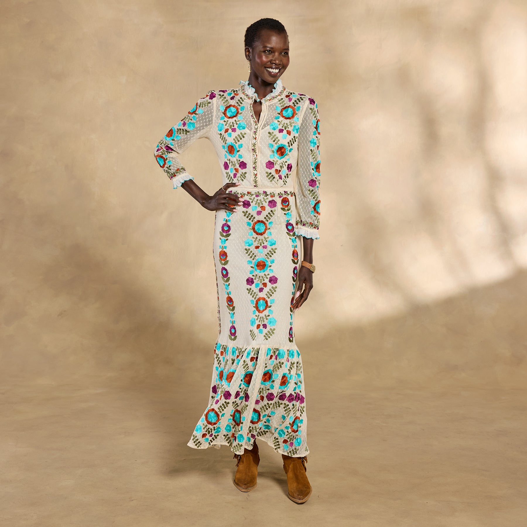 Ary Embroidered Maxi Dress - Sundance Living
