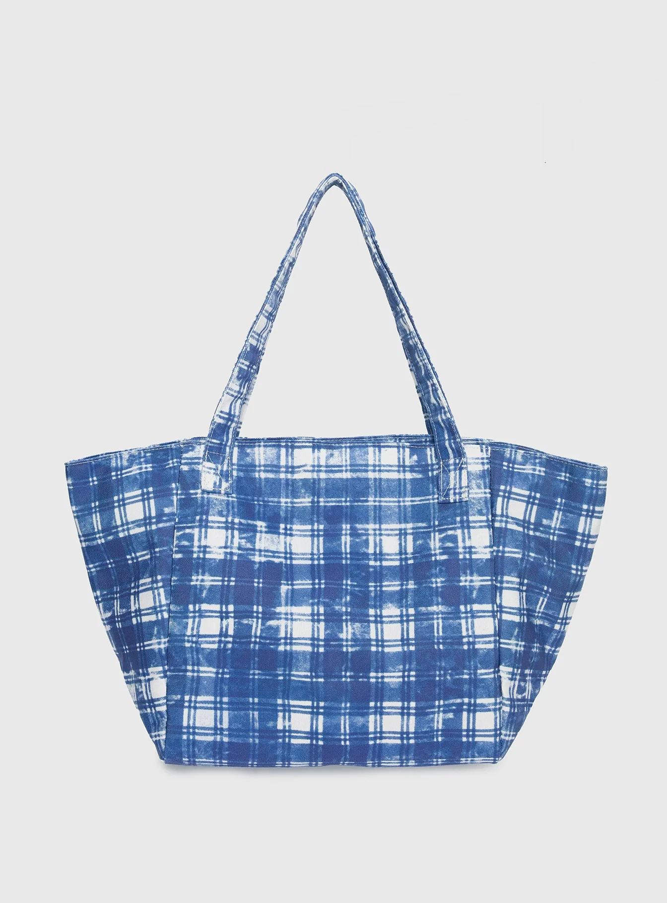Lost Souls Tote Bag Blue Check