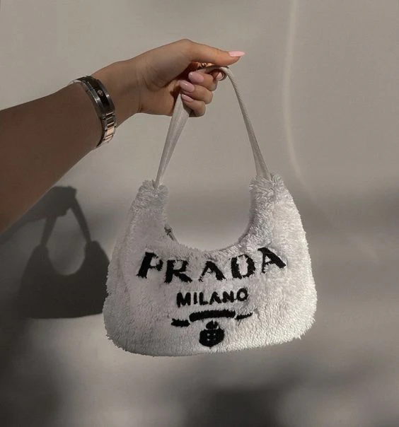 Prada Terry Cloth Mini Bag In white - Top Club