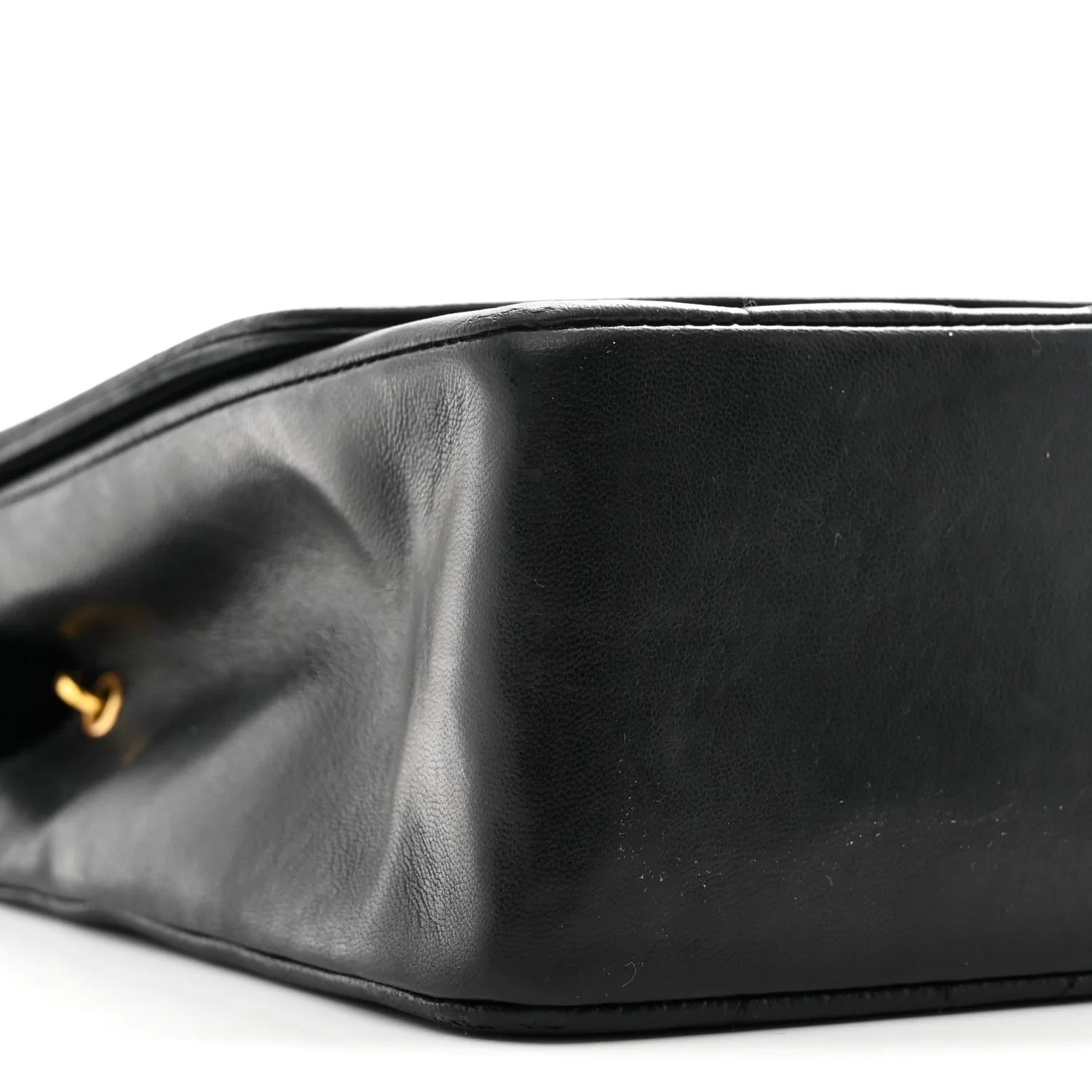 Lambskin Quilted Medium Single Flap Black - Top Club