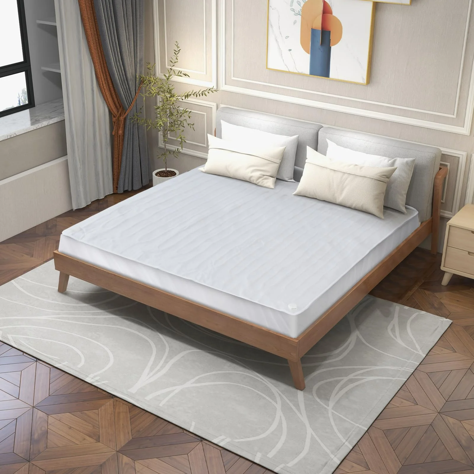 BEFOUNDLOVELY Heated Mattress Pad Twin with 8 Heat Settings & 10H Timer, Overheat Protection