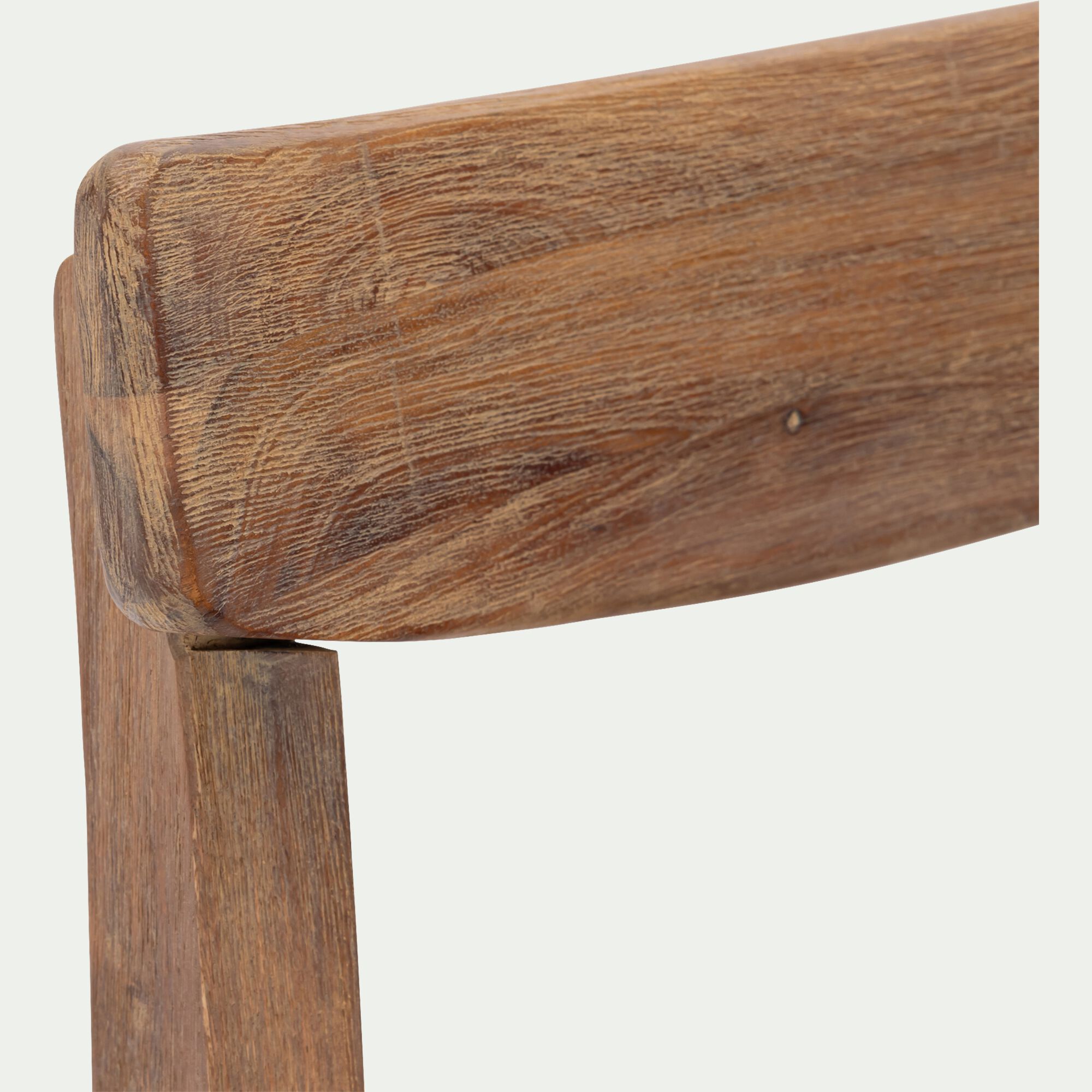 SORGUES - Chaise de jardin en acacia et assise en corde - bois foncé