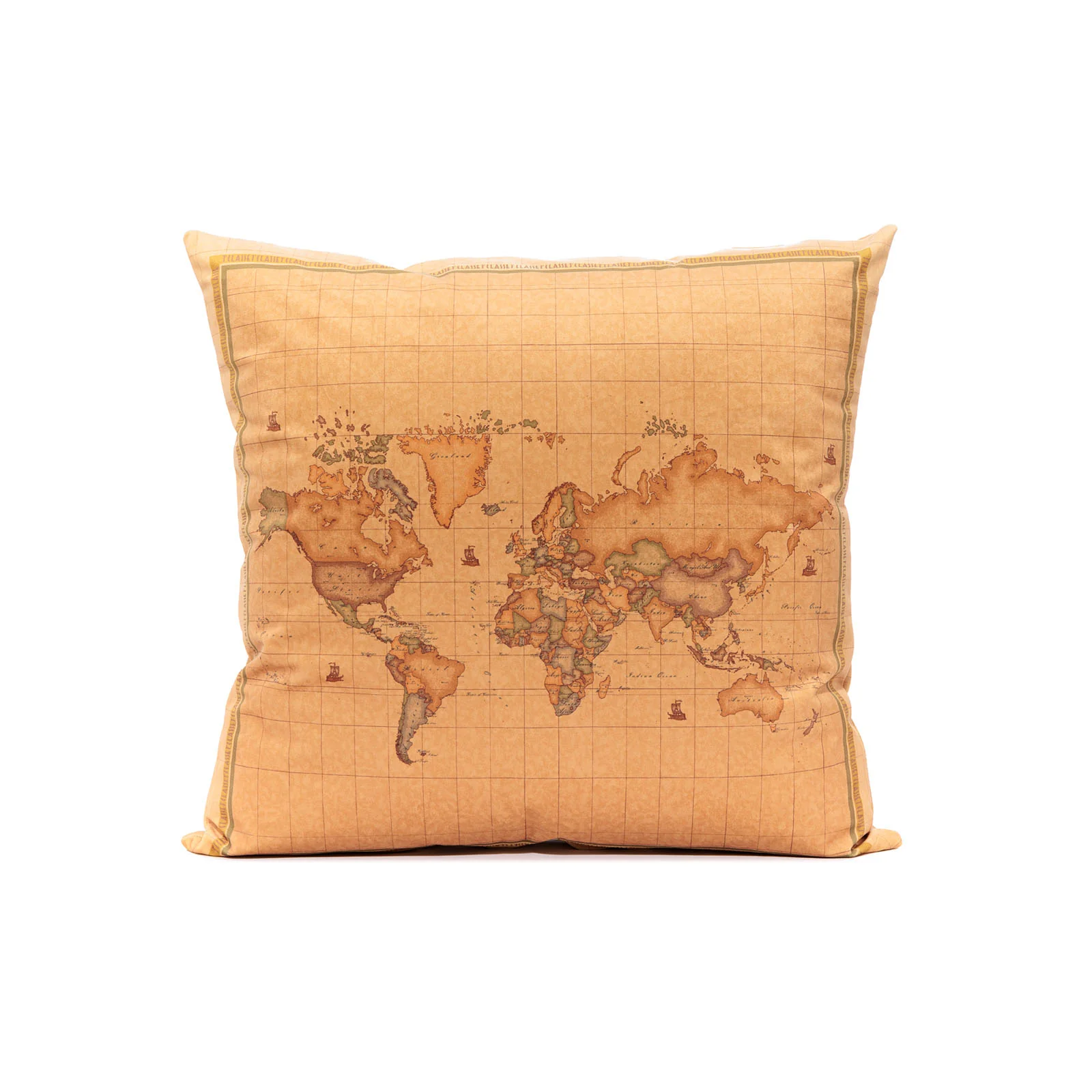 Cuscino Arredo In Velluto Geo Classic World Cm. 50X50 Unica Alviero Martini 1A Classe