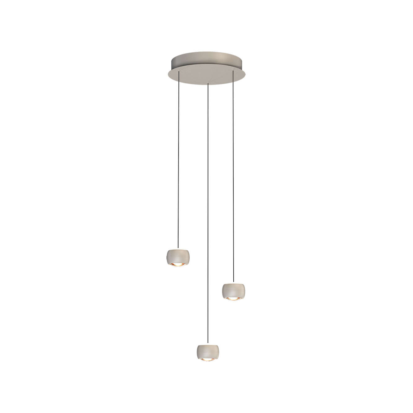Hanglamp Cosmo rond 3-lichts creme