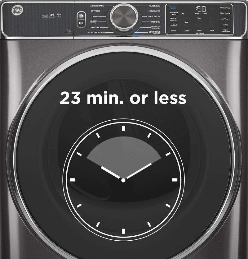 GE ENERGY STAR 7.8 cu. ft. Kapazität Smart Front Load Electric Dryer mit Dampf und Sanitize Cycle