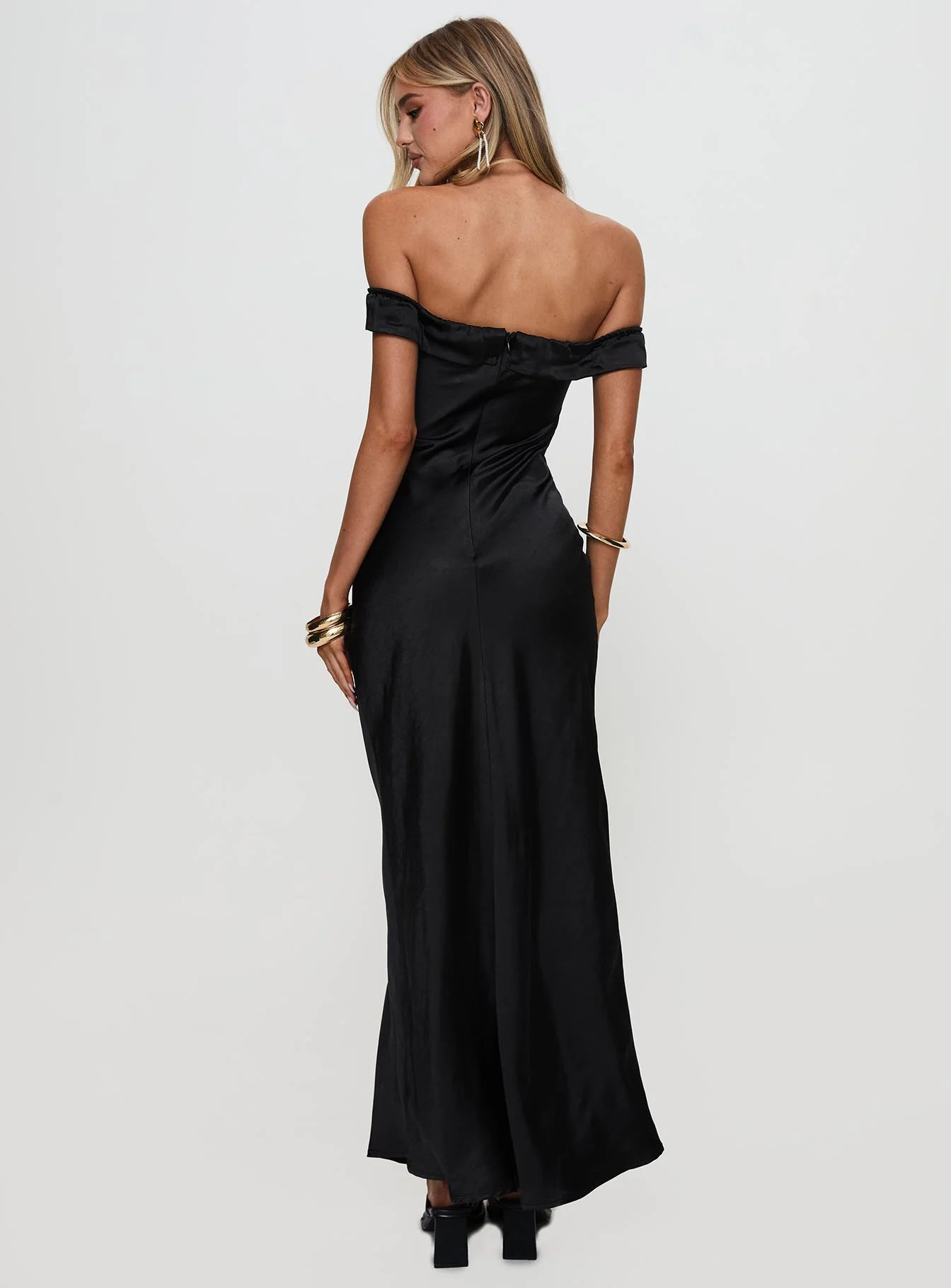Rava Off The Shoulder Maxi Dress Black
