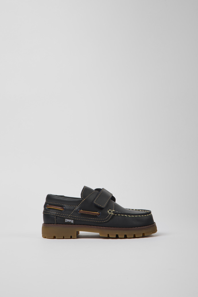 Compas Dark Blue Leather Shoes for Boys