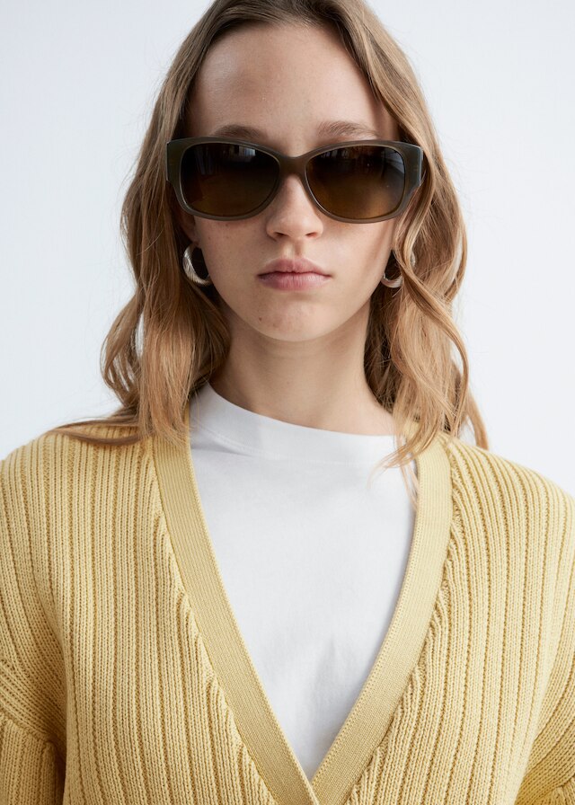 & Other Stories RIB-KNIT COTTON CARDIGAN