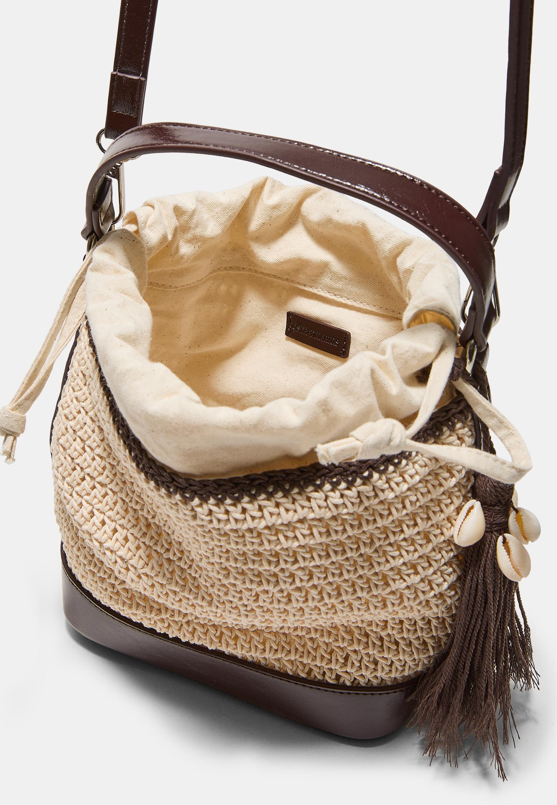 COMBINED CROCHET BUCKET BAG