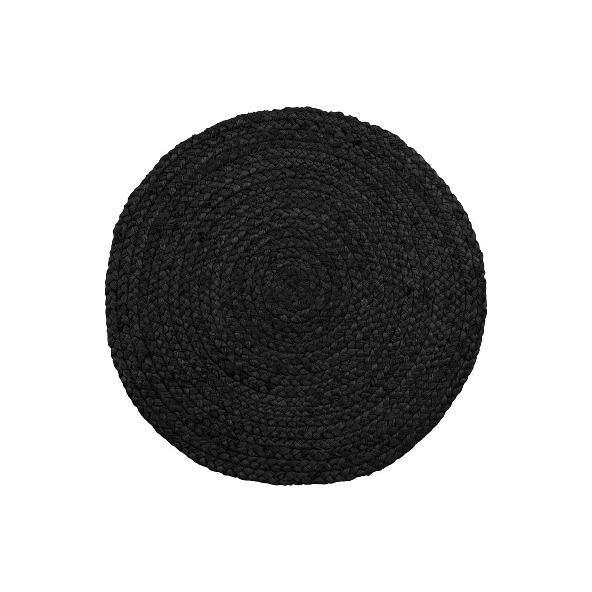 Ronde placemat Milly jute (set van 4) Donkergrijs