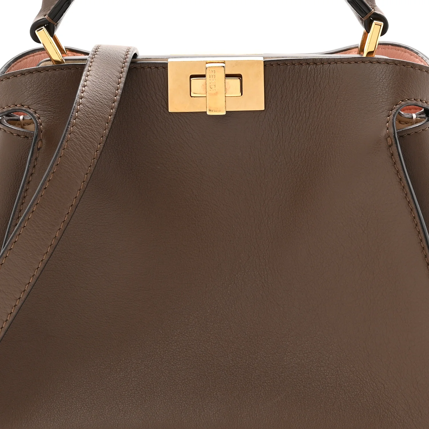 Vitello Tahiti Burro Bi-Color Medium Peekaboo Iconic Essentially Satchel Maya Camelia Confetto - Top Club
