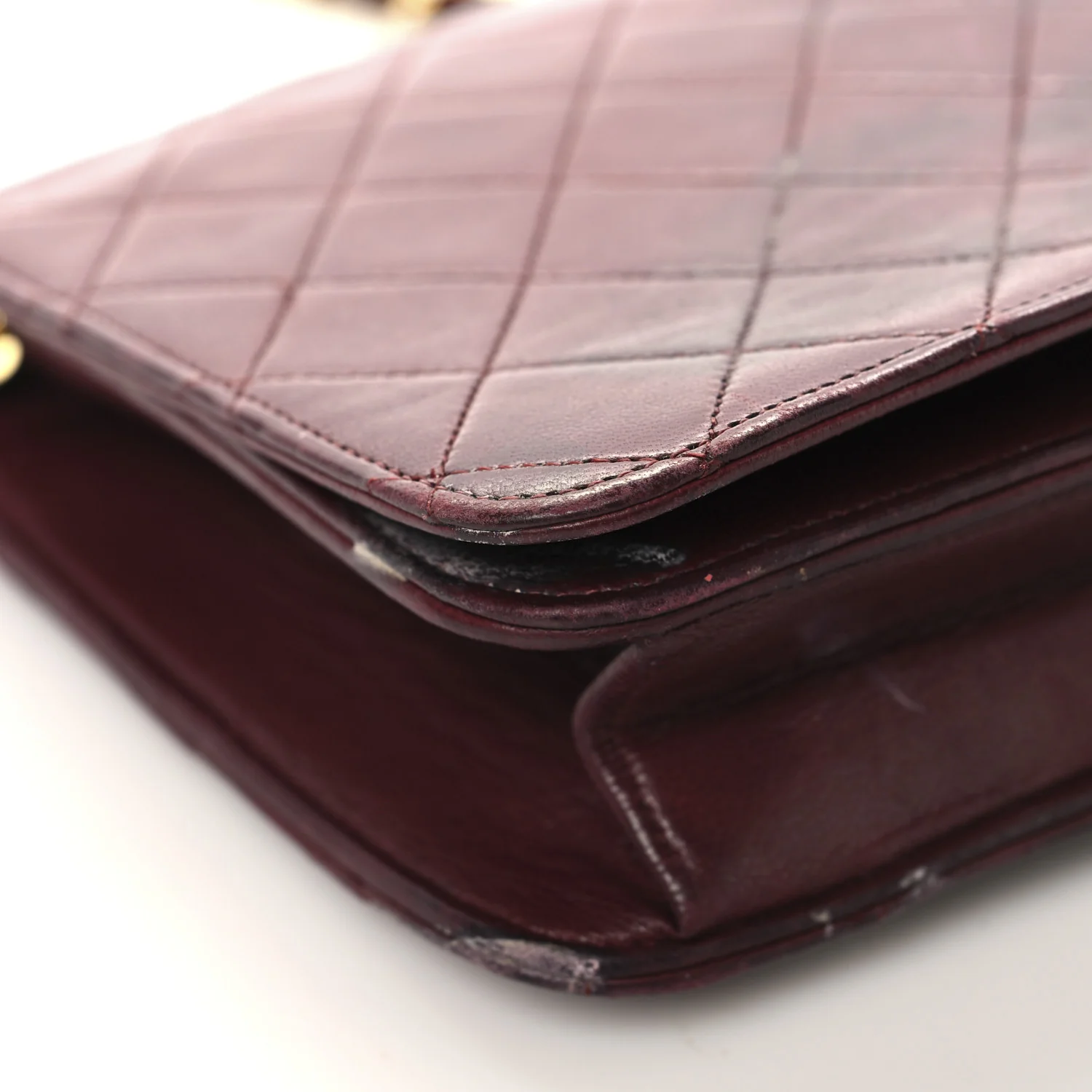 Lambskin Quilted Small Single Flap Bordeaux - Top Club