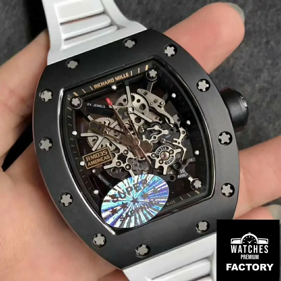Richard Mille RM035 Americas KV Factory White Rubber Strap