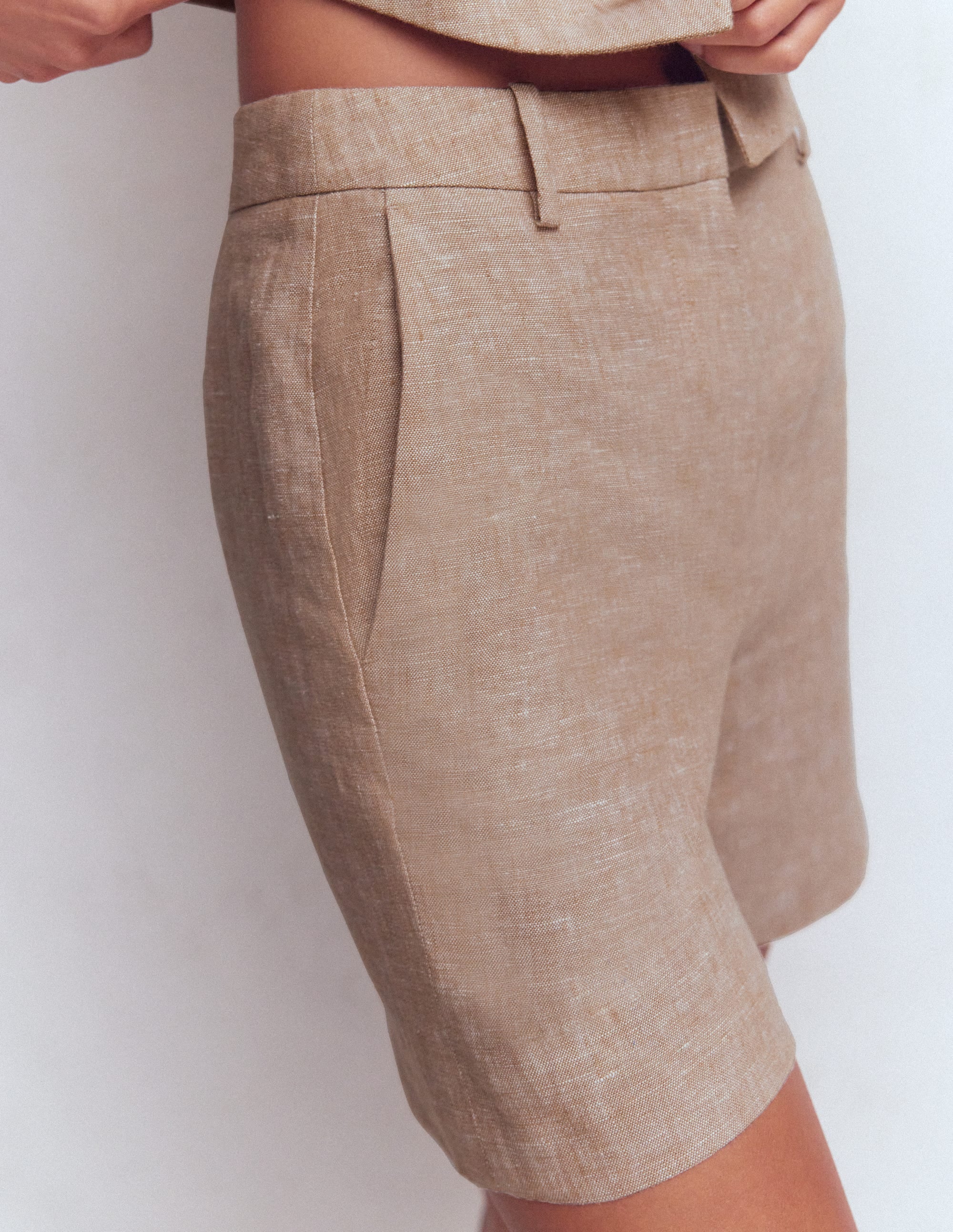 Belgravia Leinenshorts-Amphore Chambray