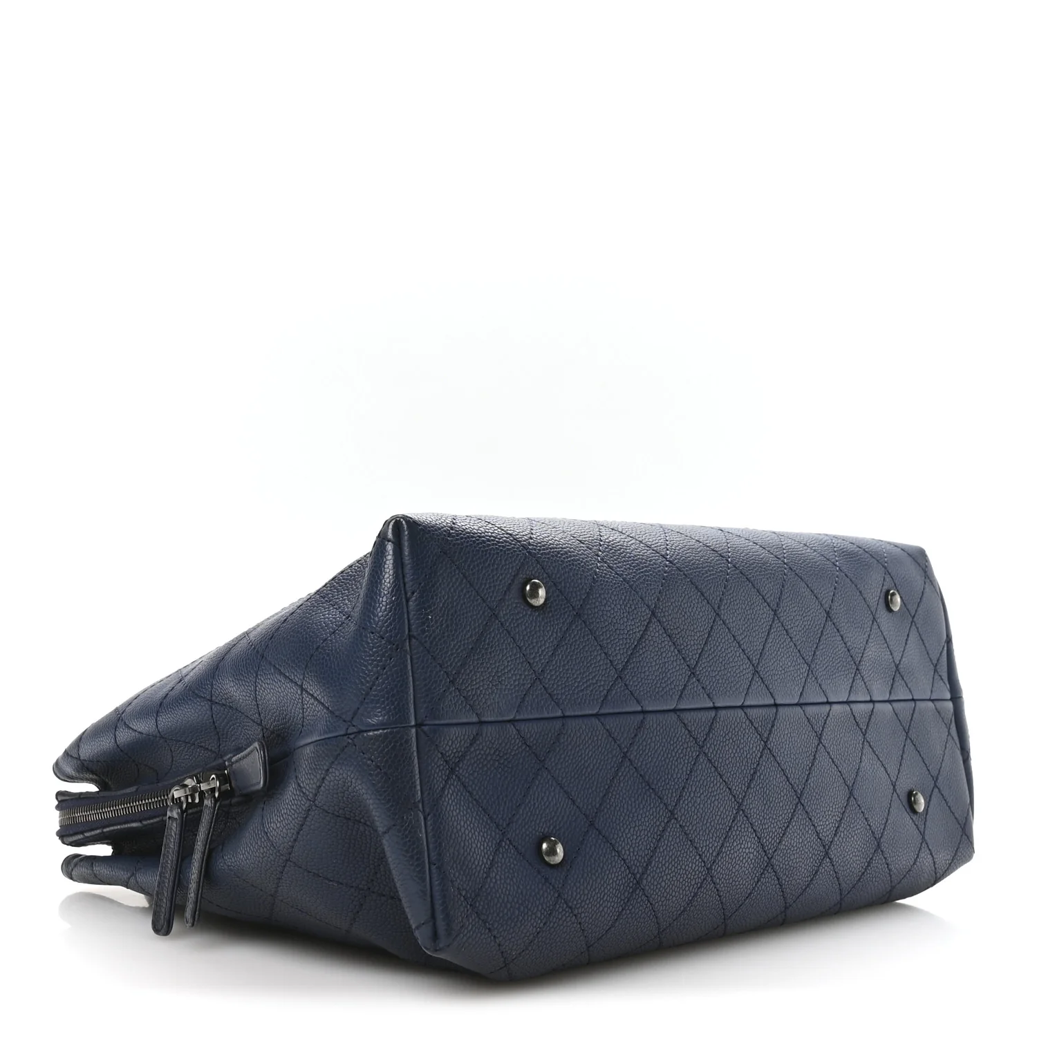 Grained Vegetal Calfskin Urban Shopping Tote Blue - Top Club