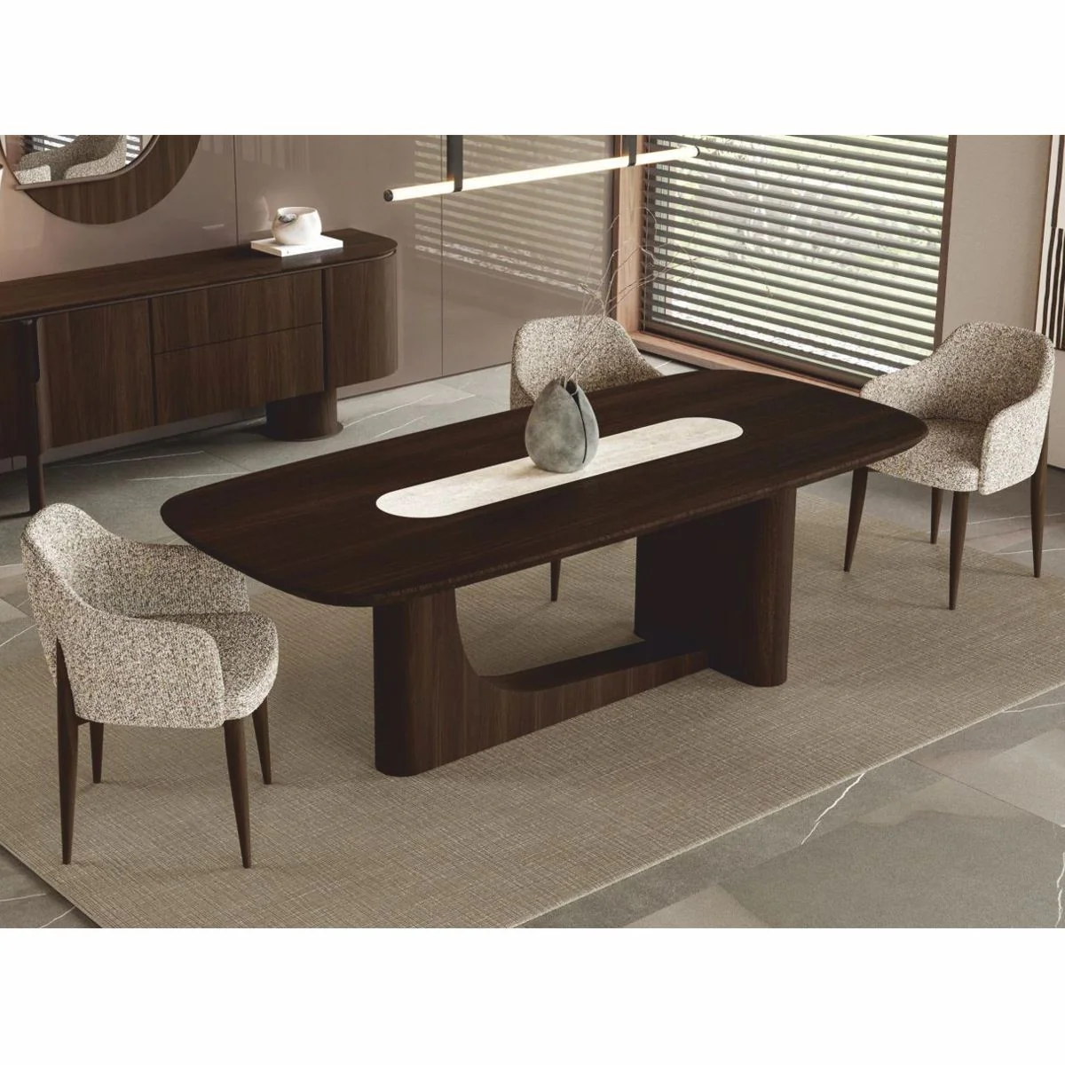Luxury Dining Room Set - 1 Dining Table and 6 Dining Chairs - Luxury Furniture