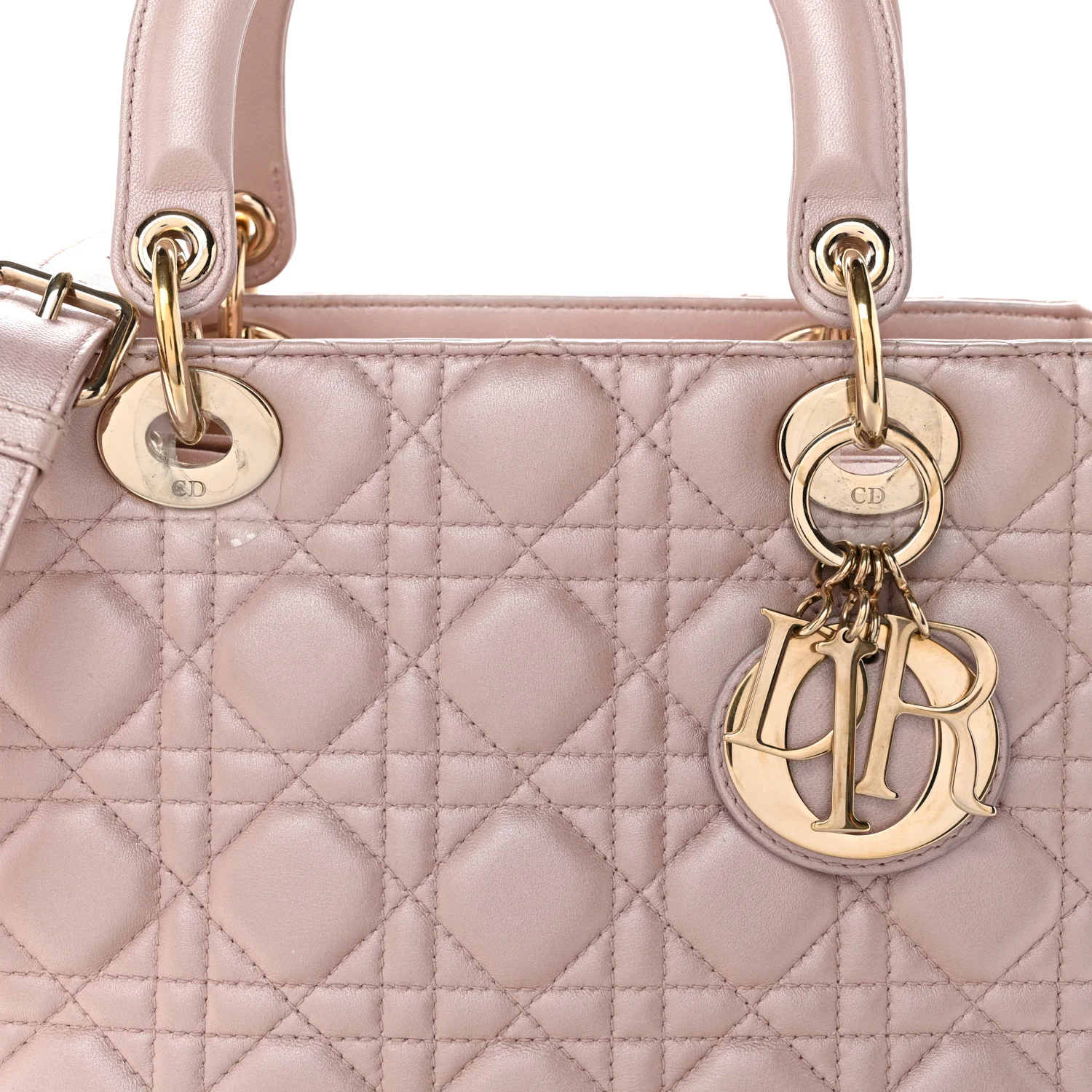 Pearly Lambskin Cannage Medium Lady Dior Lotus - Top Club