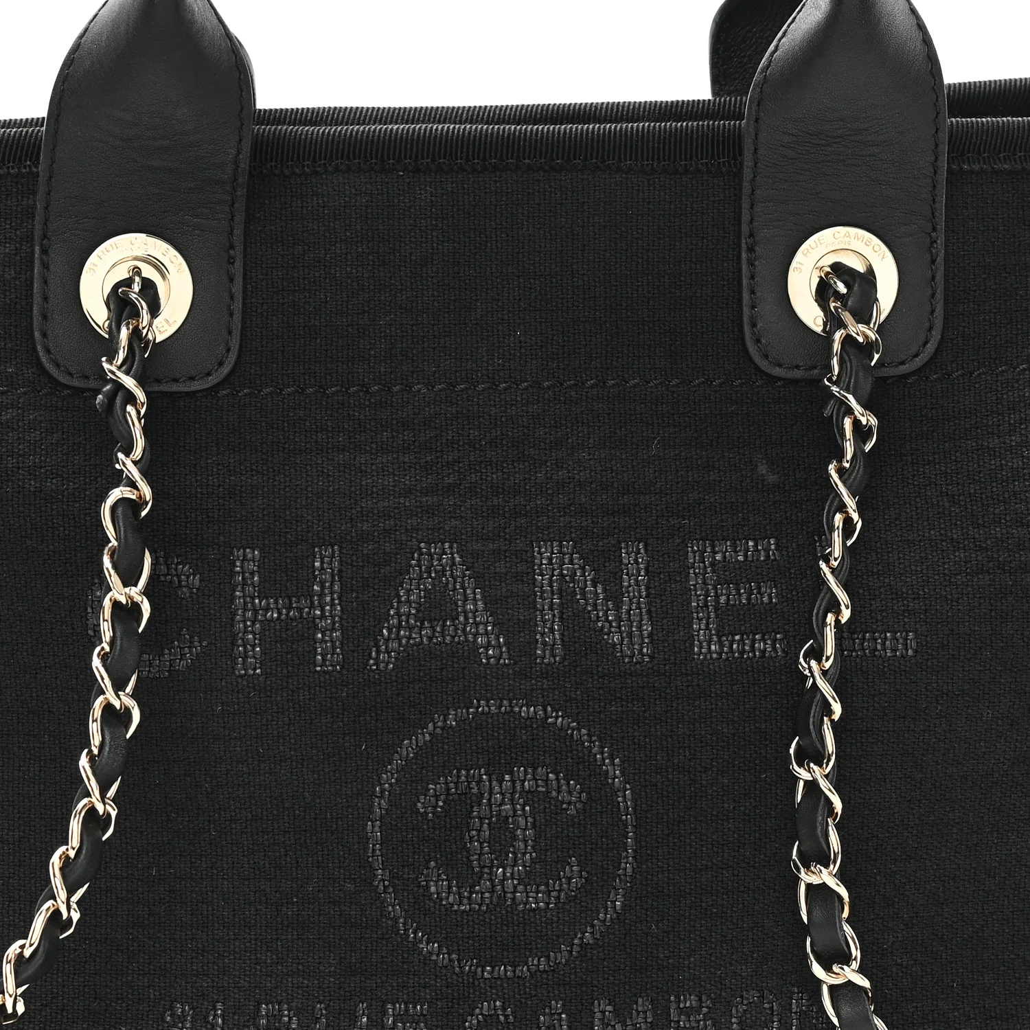 Mixed Fibers Small Deauville Tote Black - Top Club