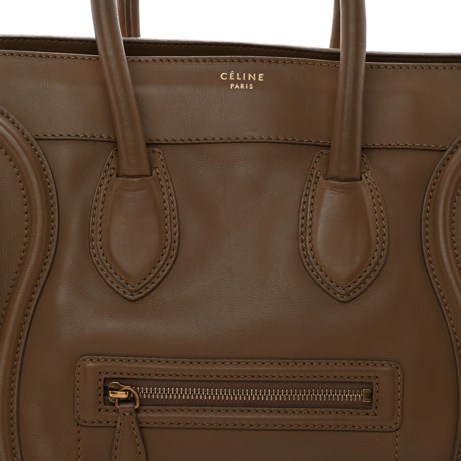 Smooth Calfskin Mini Luggage Camel - Top Club