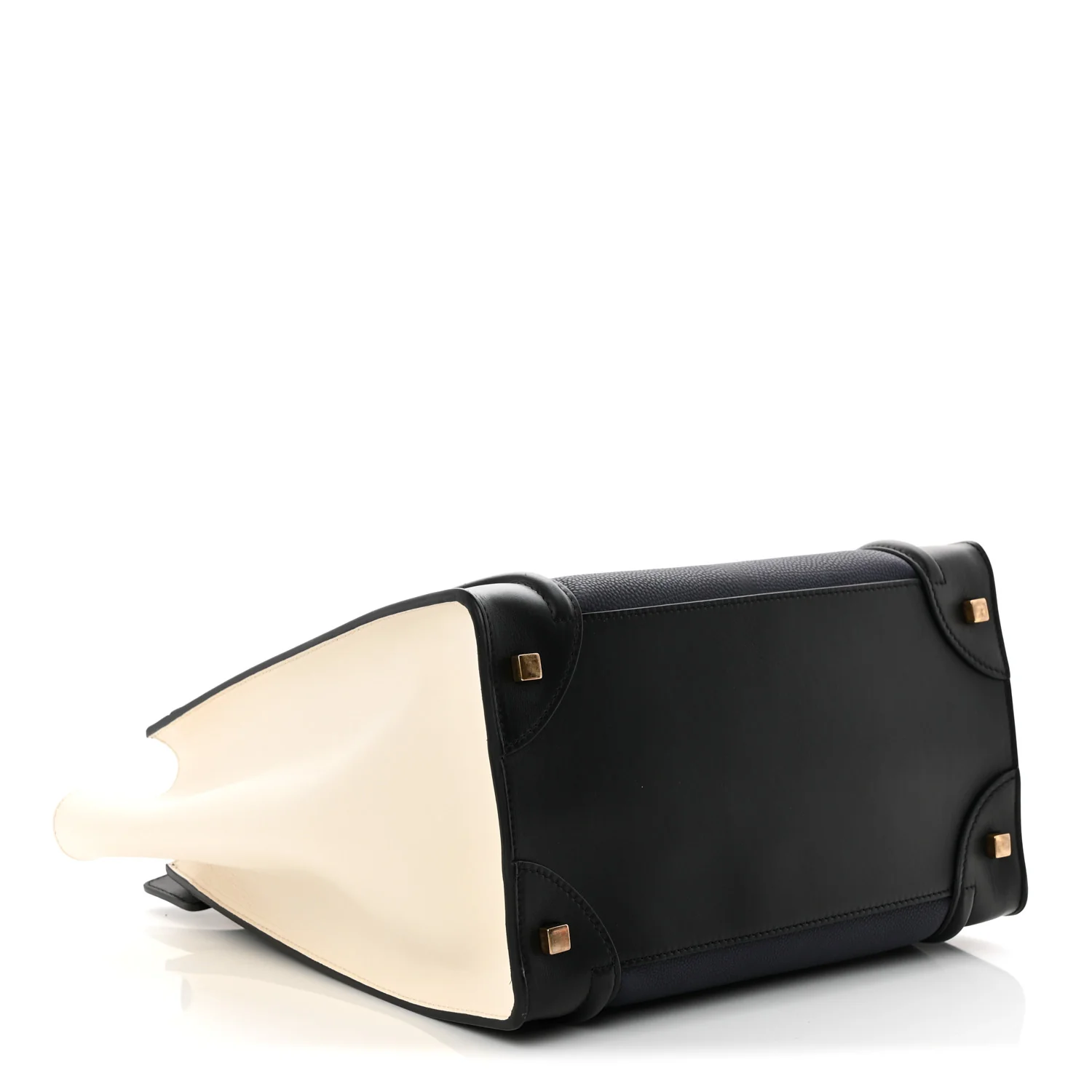 Velluto Calfskin Mini Tri-Color Luggage Navy - Top Club