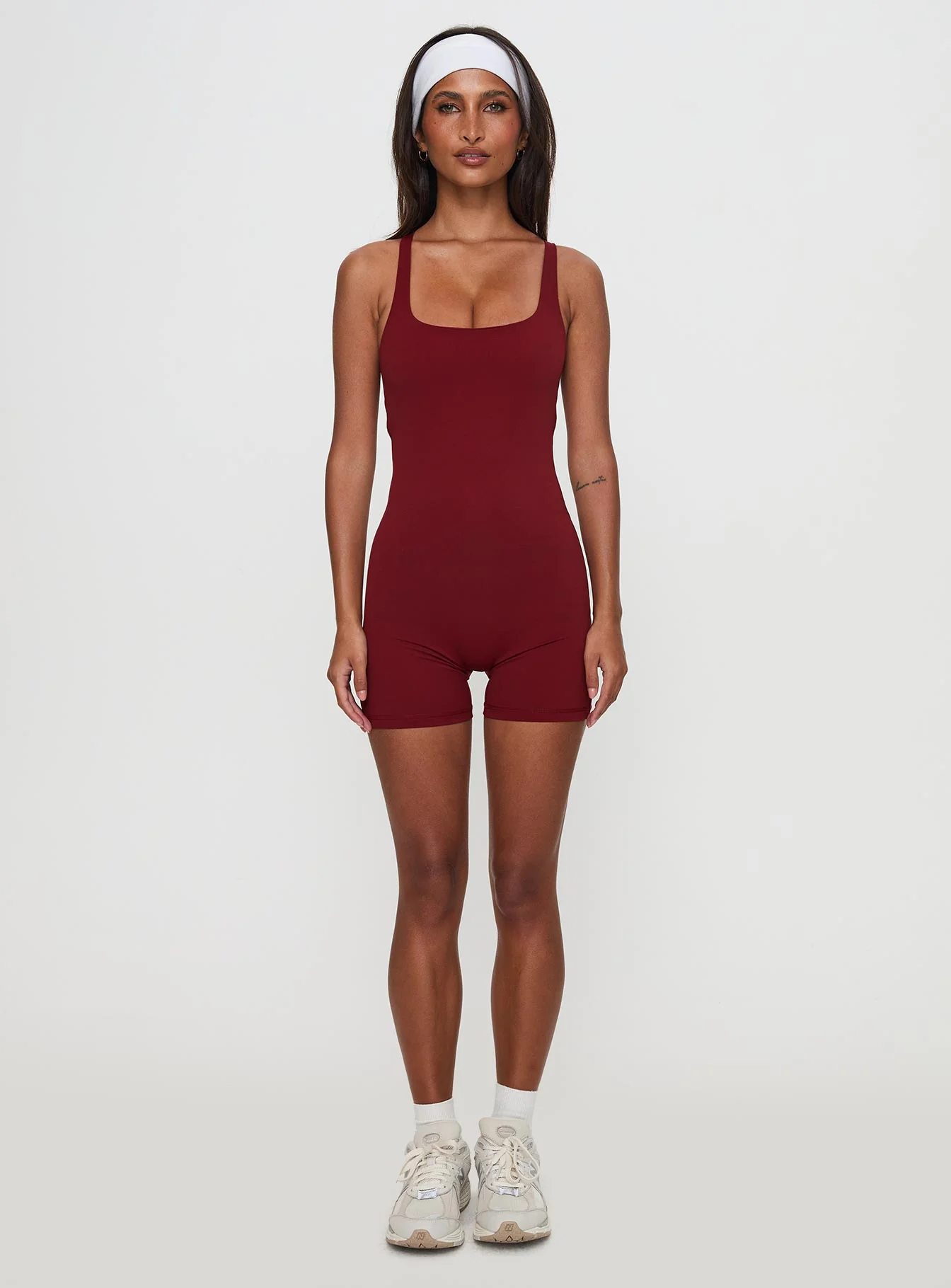 Run The Play Active Romper Red