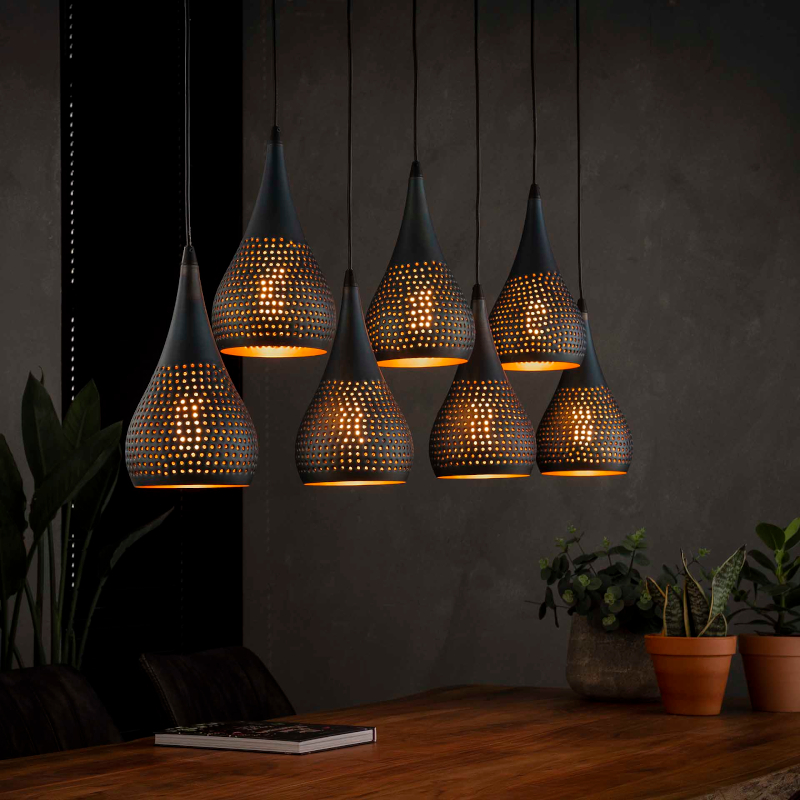 Hanglamp Newcastle 7L Hanglamp Newcastle Brons