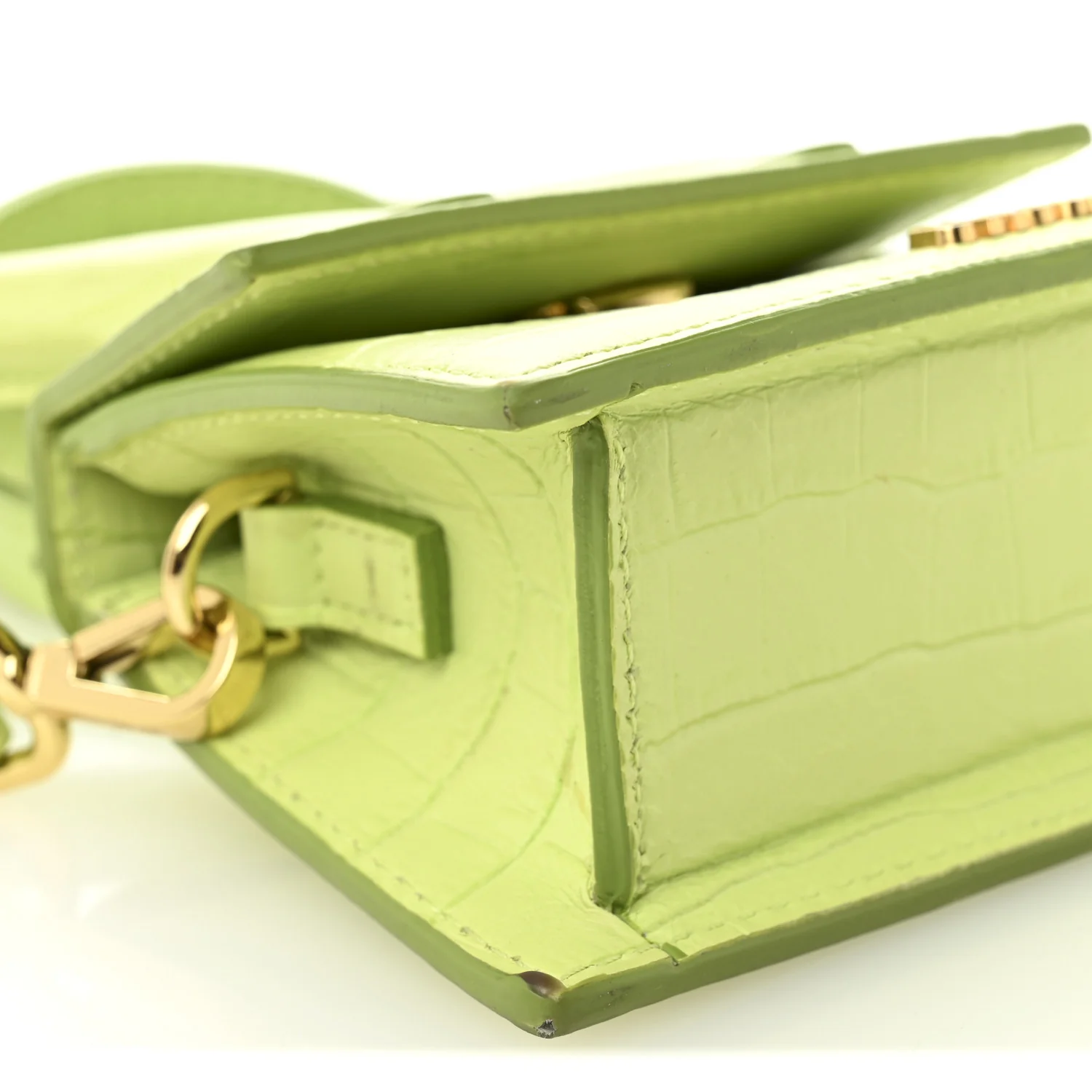 Calfskin Crocodile Embossed Le Chiquito Light Green - Top Club