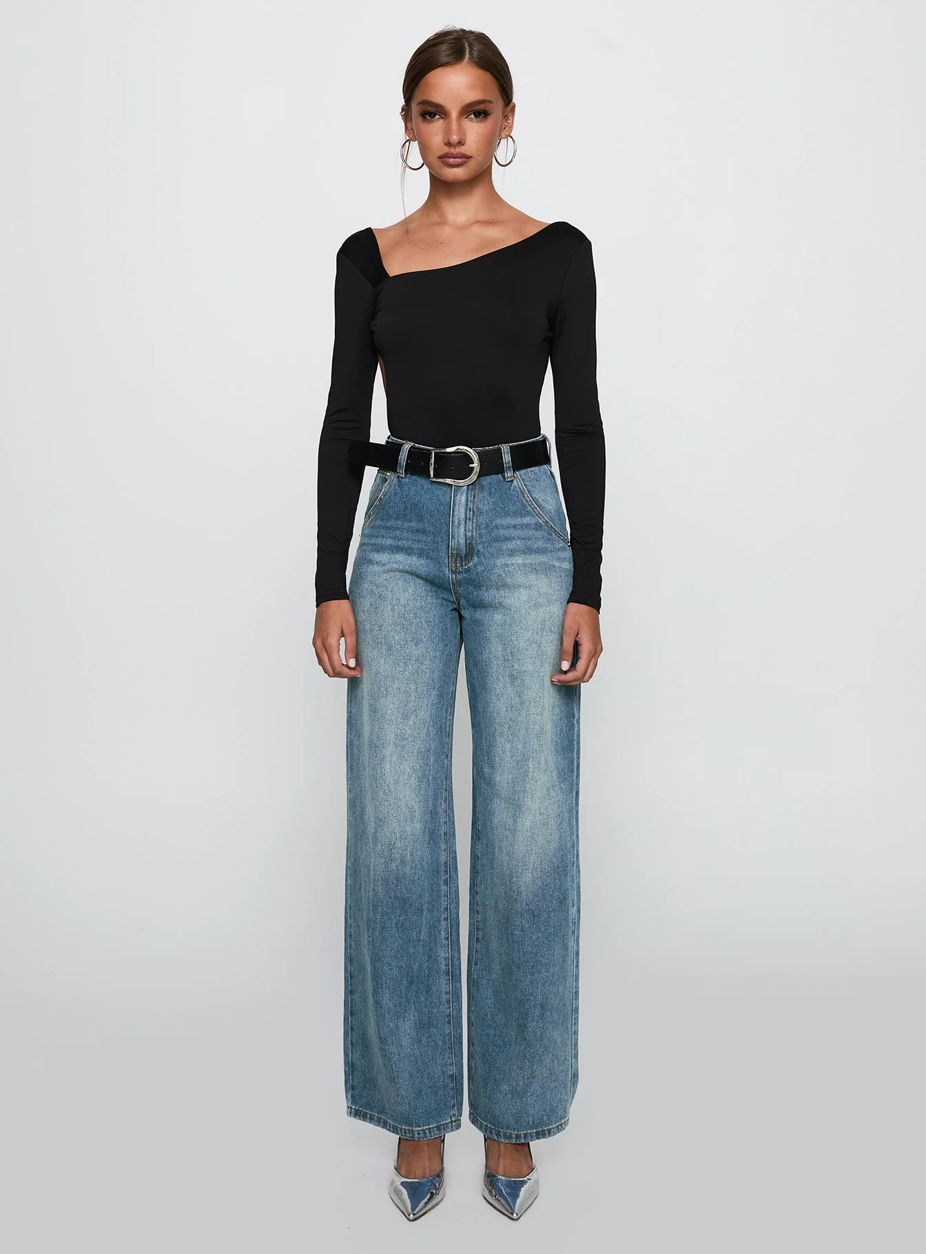 Look This Good Backless Bodysuit Black