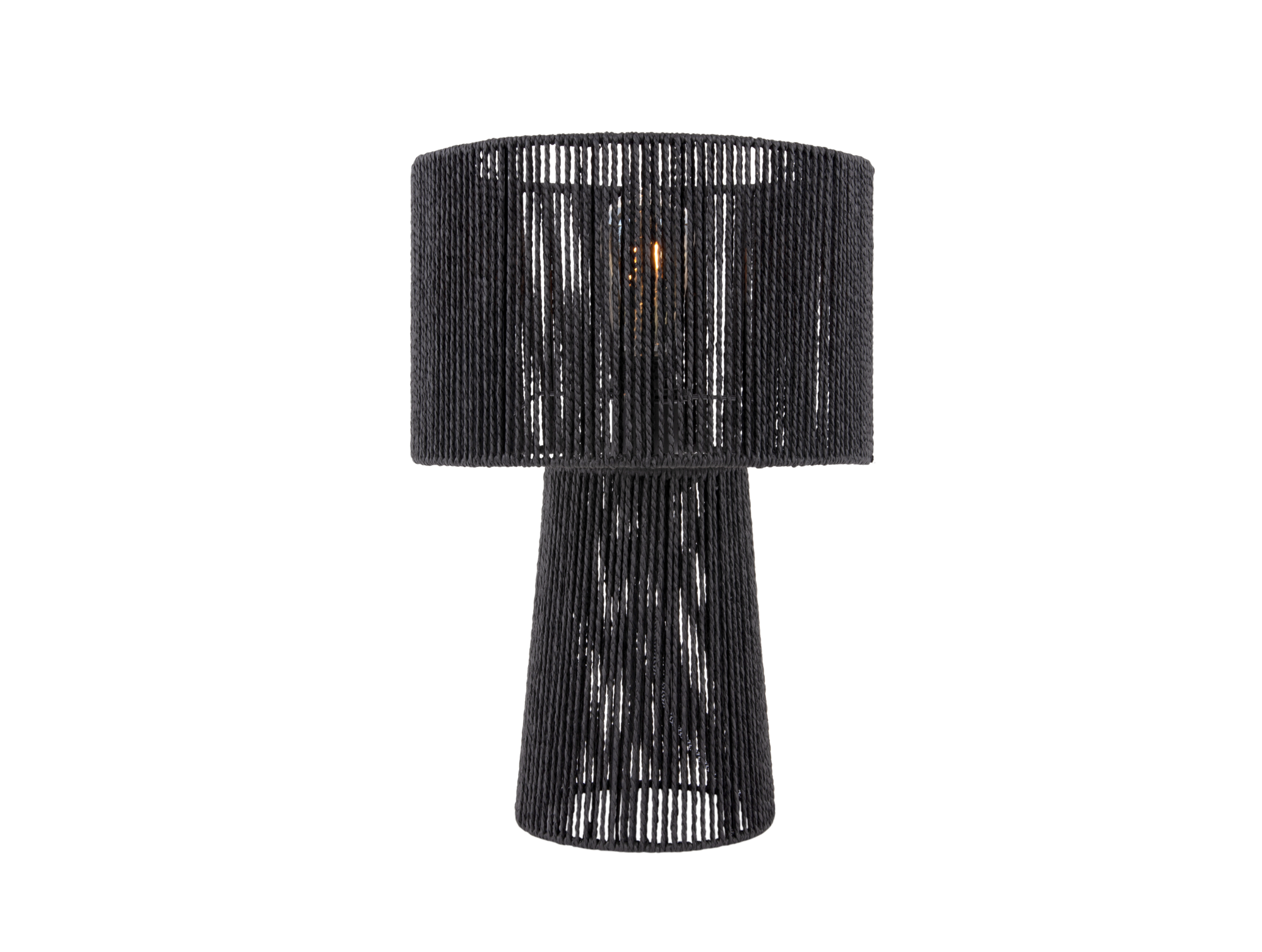 Table lamp Forma pin paper rope black
