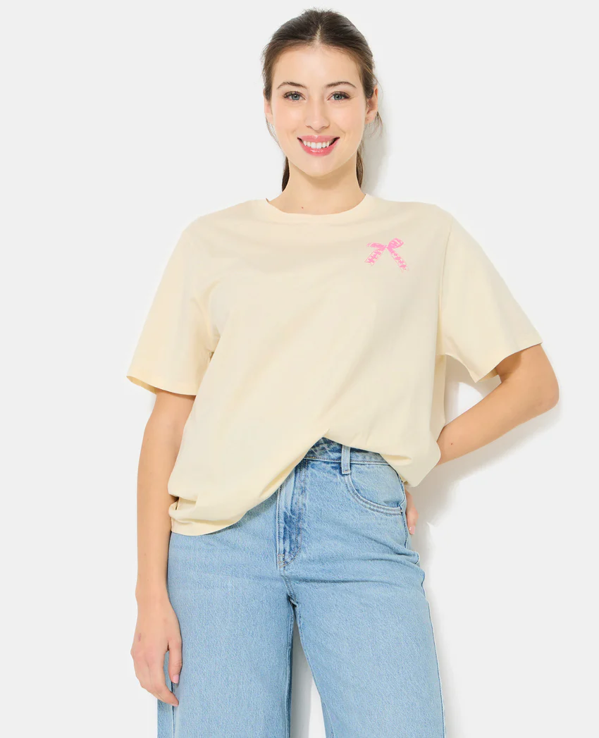 Pimkie T-shirt oversize avec print poitrine et dos