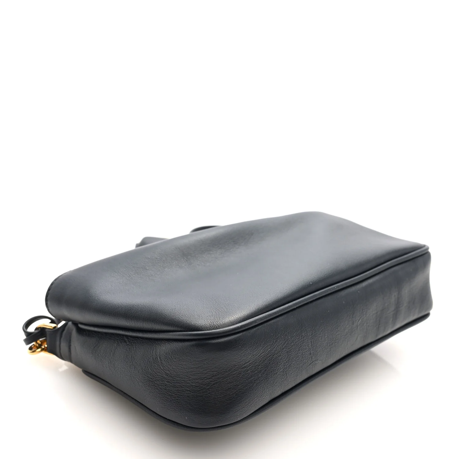 Natural Smooth Calfskin Rodeo Sling Pochette Black - Top Club